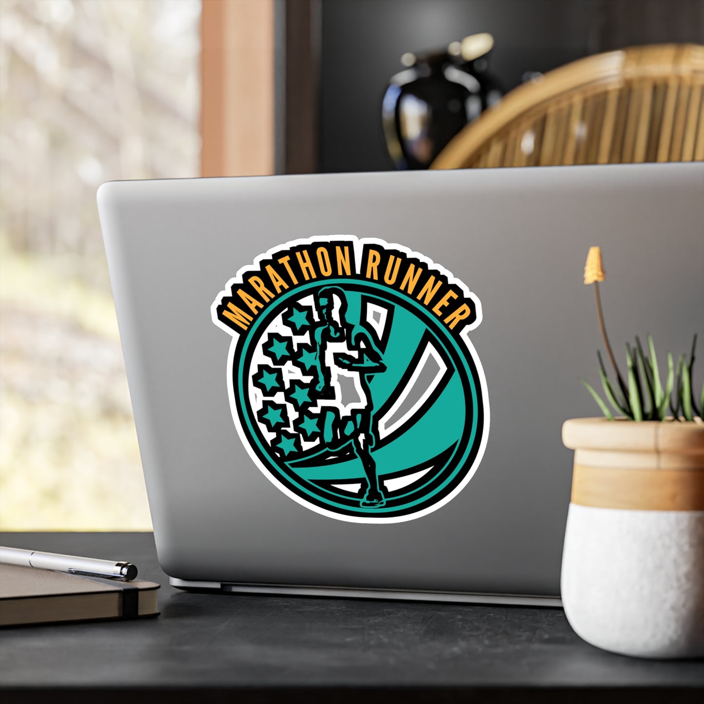 Marathon Runner - Marathon Sticker for Car Window Laptop Sticker. Water Bottle Sticker, Vinyl Running Decal, Funny Sticker - Marathon Gift