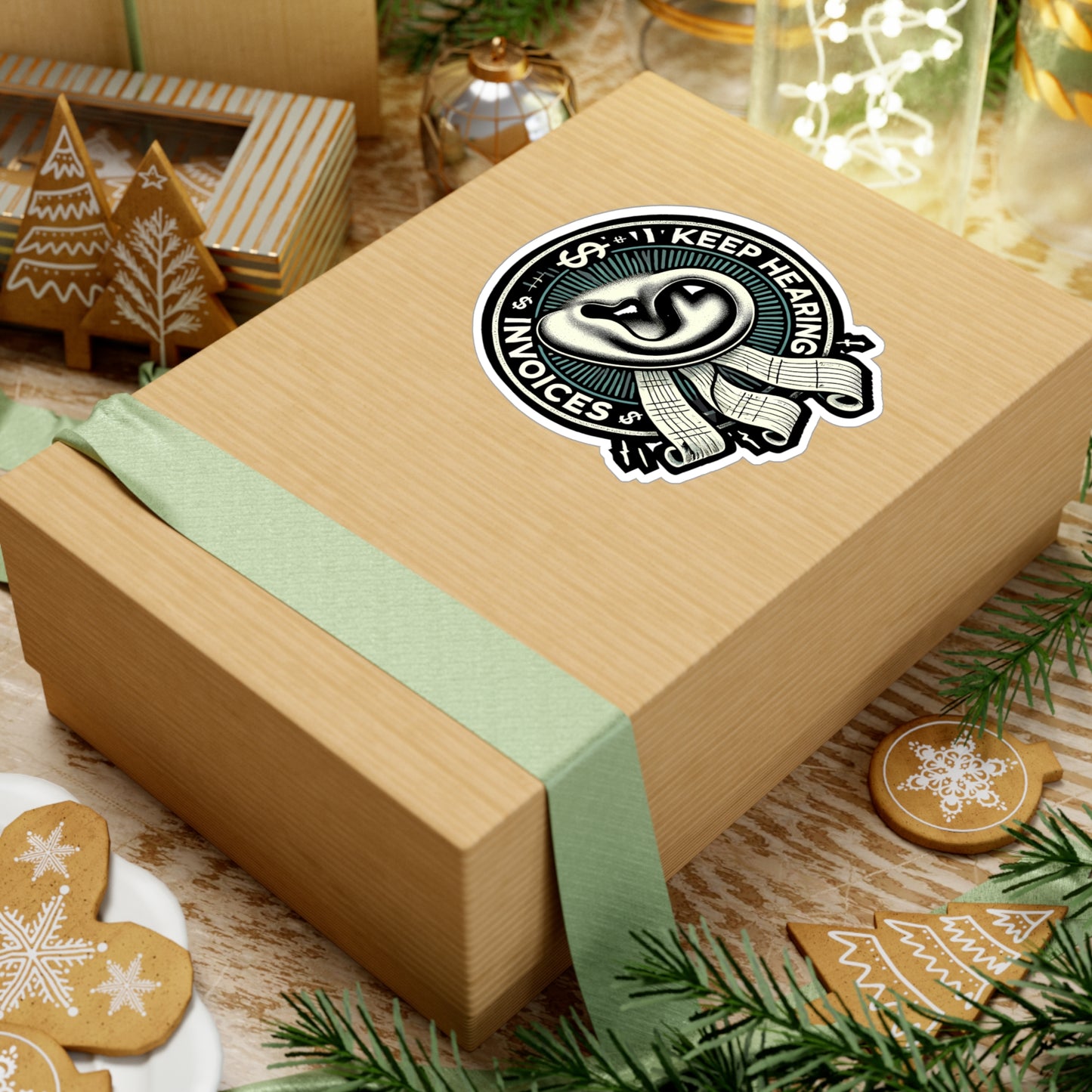 I Keep Hearing Invoices - Accountant Sticker for Laptop Sticker. Water Bottle Sticker, Vinyl Finance Decal - Accountant Gift