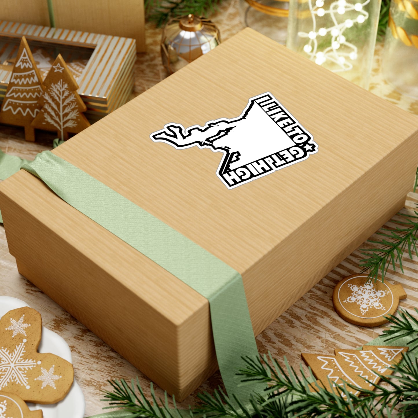 I Like To Get High - Climbing Sticker for Laptop Sticker. Water Bottle Sticker, Vinyl Bouldering Decal - Climbing Gift