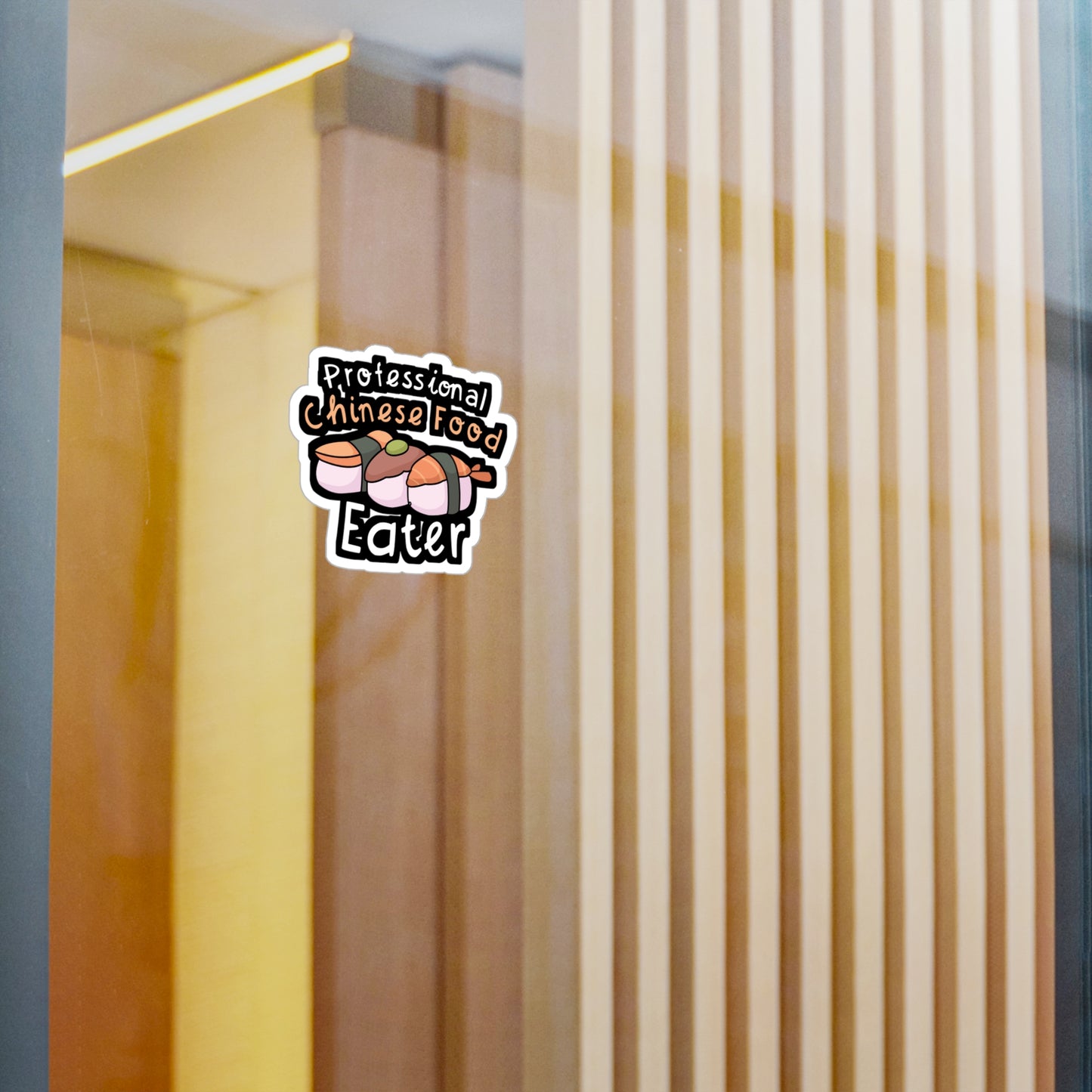 Professional Chinese Food Eater - Japanese Sticker for Car, Wall, Laptop, Window, Truck Japanese Gift Vinyl Food Decal Sticker