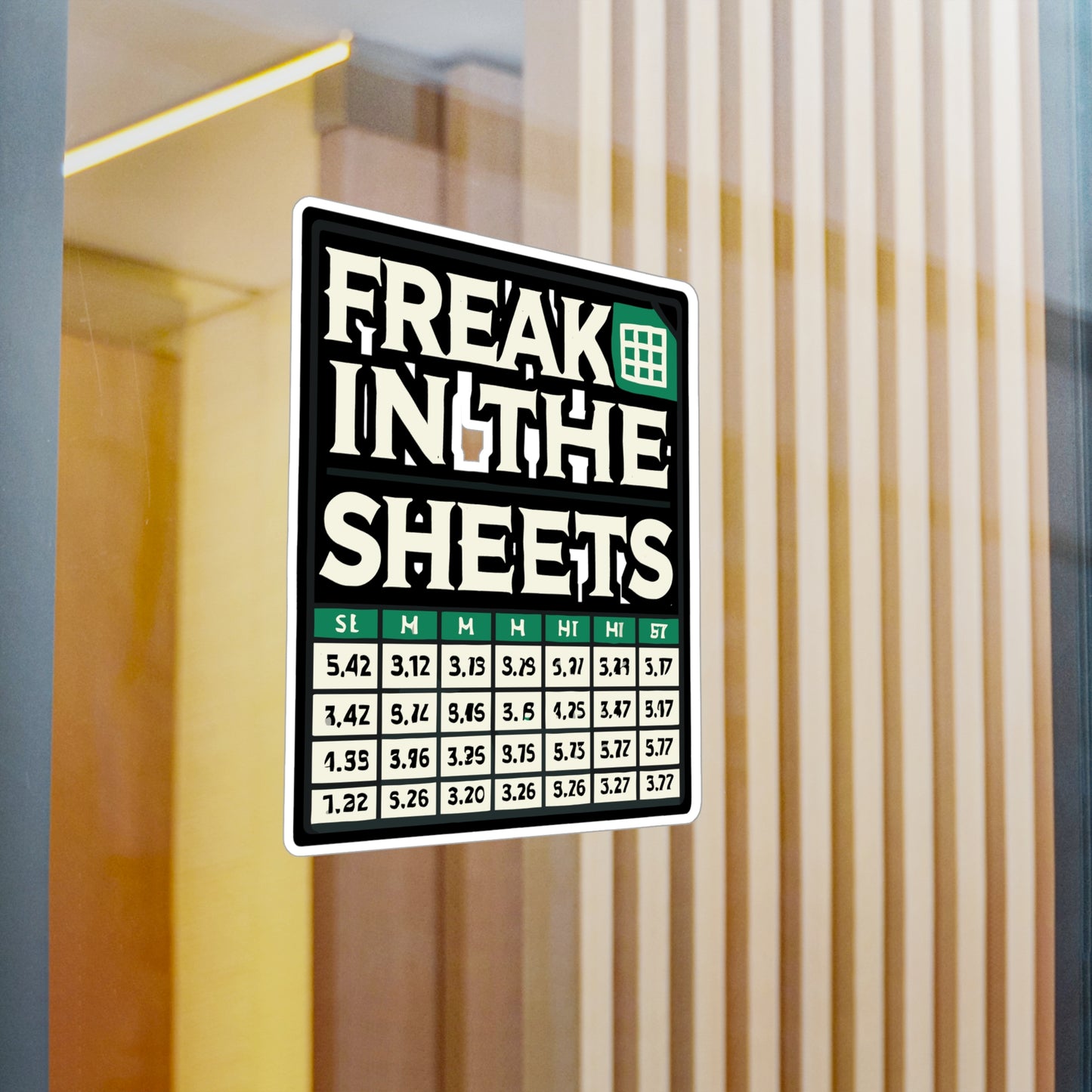 Freak In The Sheets - Spreadsheet Sticker for Laptop Sticker. Water Bottle Sticker, Vinyl Excel Decal - Spreadsheet Gift