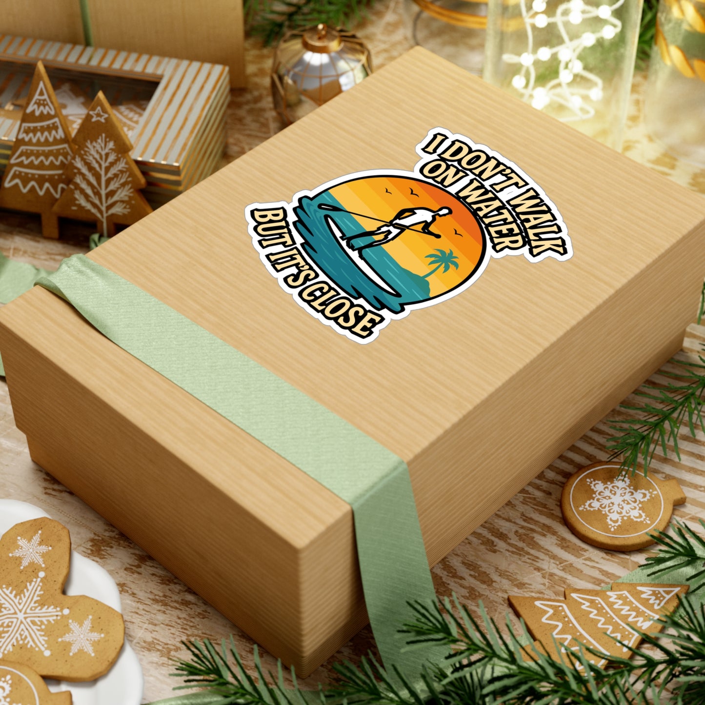 I Don't Walk On Water But It's Close - Paddle Board Sticker for Water Bottles, Laptops, Gift for Paddleboard Lovers