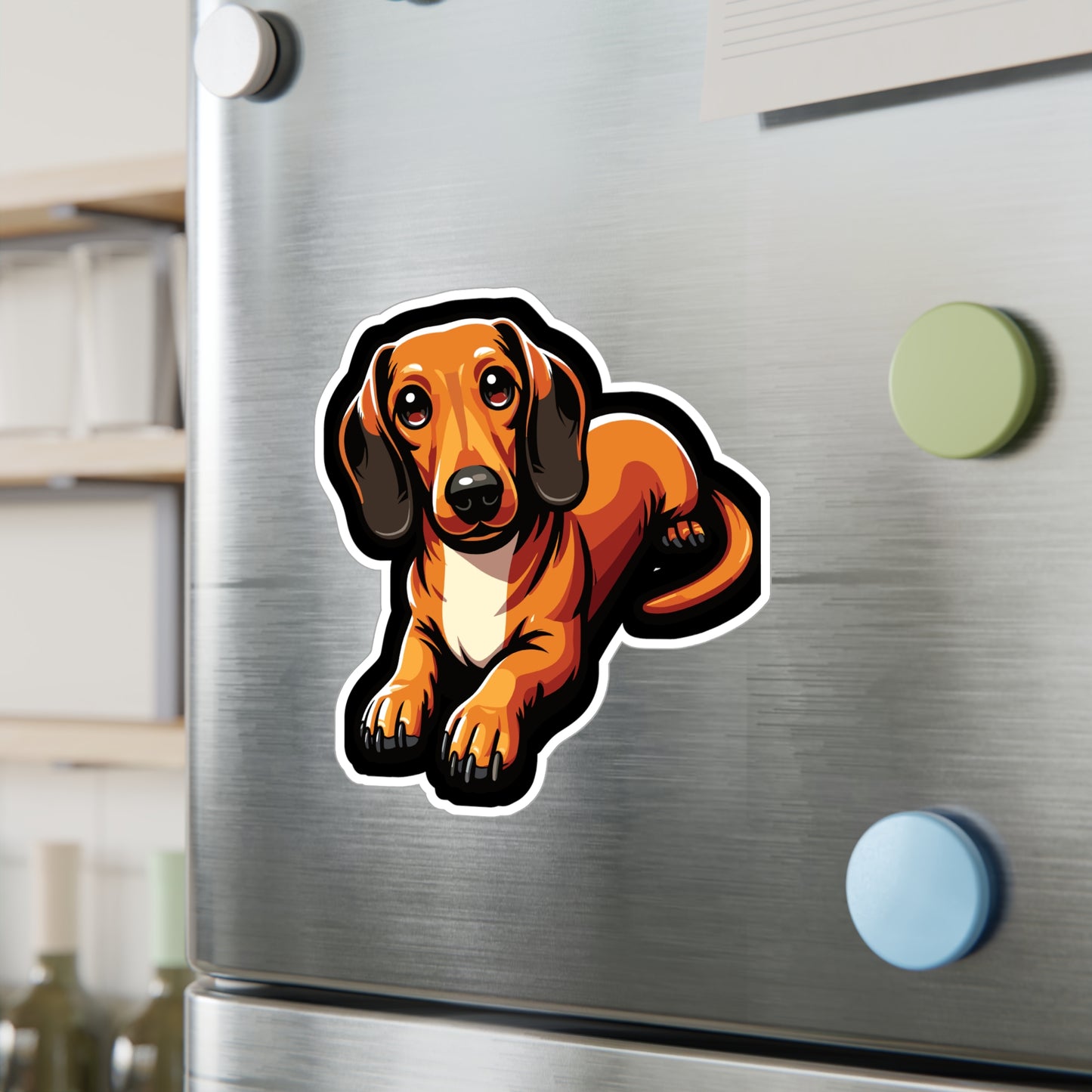 Dachshund Dog - Dachshund Sticker for Car Window Laptop Sticker. Water Bottle Sticker, Vinyl Teckel Decal, Wiener Sticker - Dachshund Gift