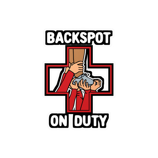 Backspot On Duty | Cheerleader Sticker | Stadium Decals | Dance Laptop Sticker | Cheerleader Gift | Stadium Gift