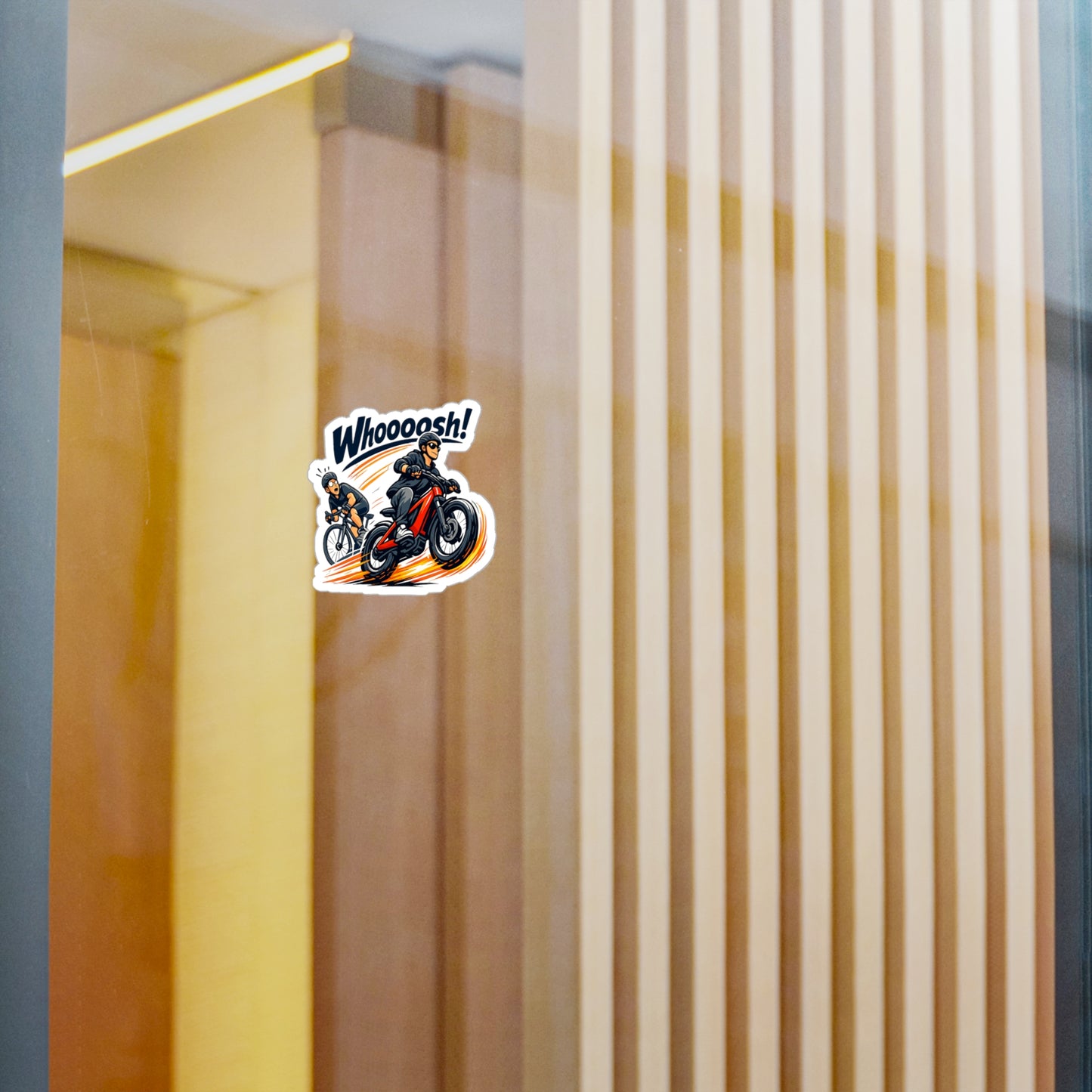 E-Bike Sticker Whoooosh! Electric Bike Decals Waterproof Vinyl for Laptop, Water Bottle eCycling e Cyclist