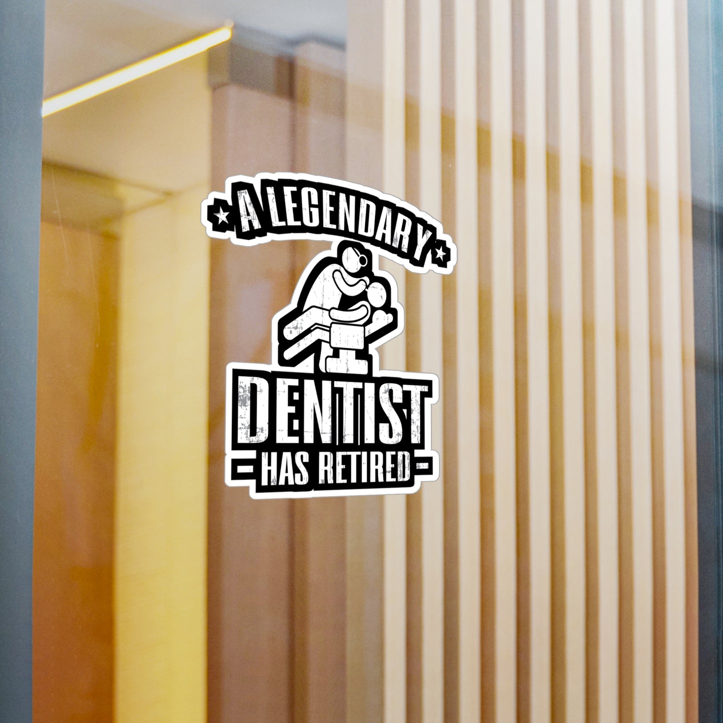 Dentist Retired - Dentist Sticker for Car Window Laptop Sticker. Water Bottle Sticker, Vinyl Teeth Decal, Tooth Sticker - Dentist Gift