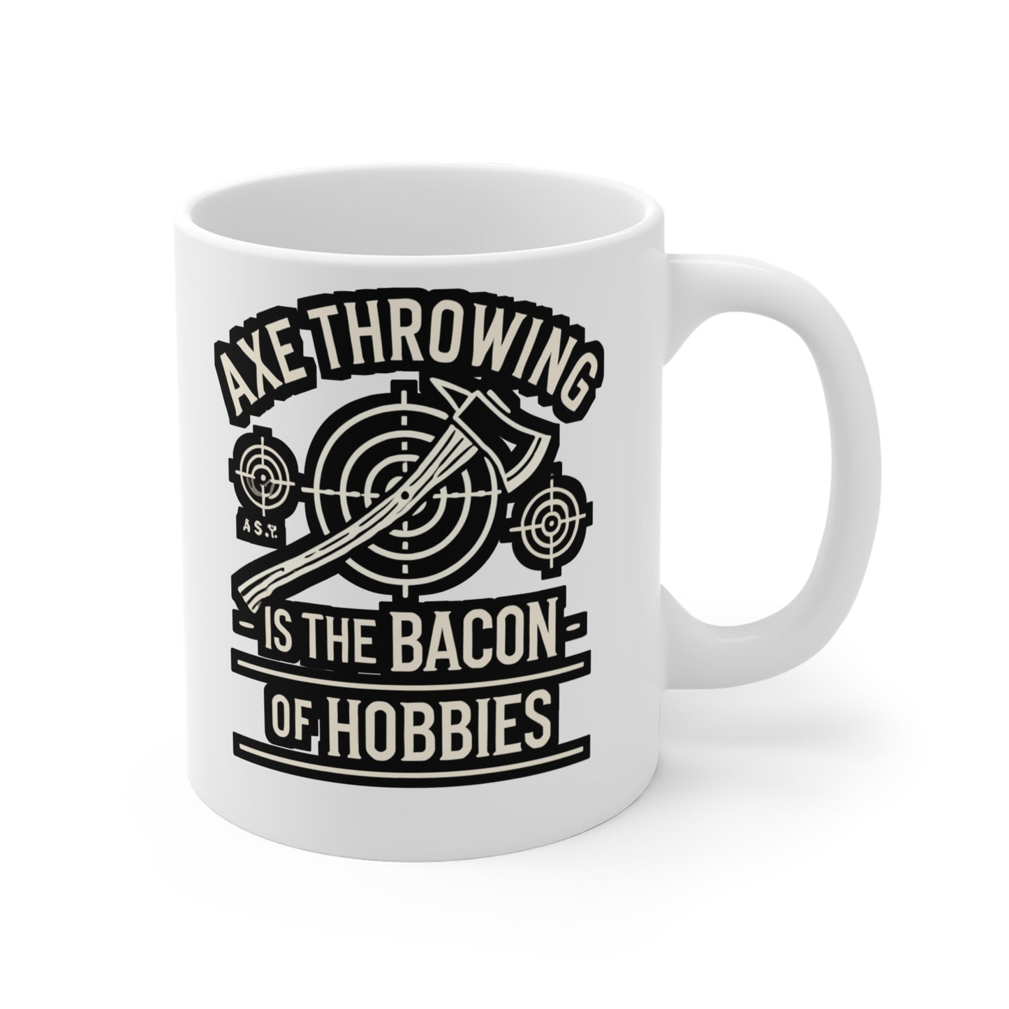 Axe Throwing Is The Bacon Of Hobbies - Axe-throwing Mug for Coffee 11oz. Axe-throwing Cup, White ceramic, Knife Mug - Axe-throwing Gift