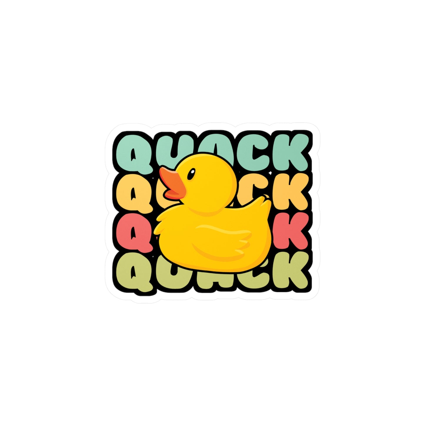 Quack Duck - Quack Sticker for Car Window Laptop Sticker. Water Bottle Sticker, Vinyl Rubber duck Decal, Geeky Sticker - Quack Gift
