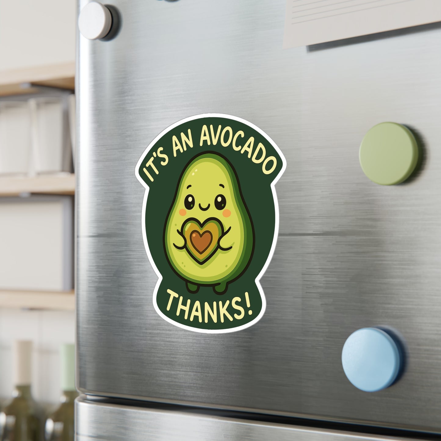 It's An Avocado, Thanks - Avocado Sticker for Laptop, Water Bottle, Gift for Teen Girls, Funny Trendy Aesthetic Decor