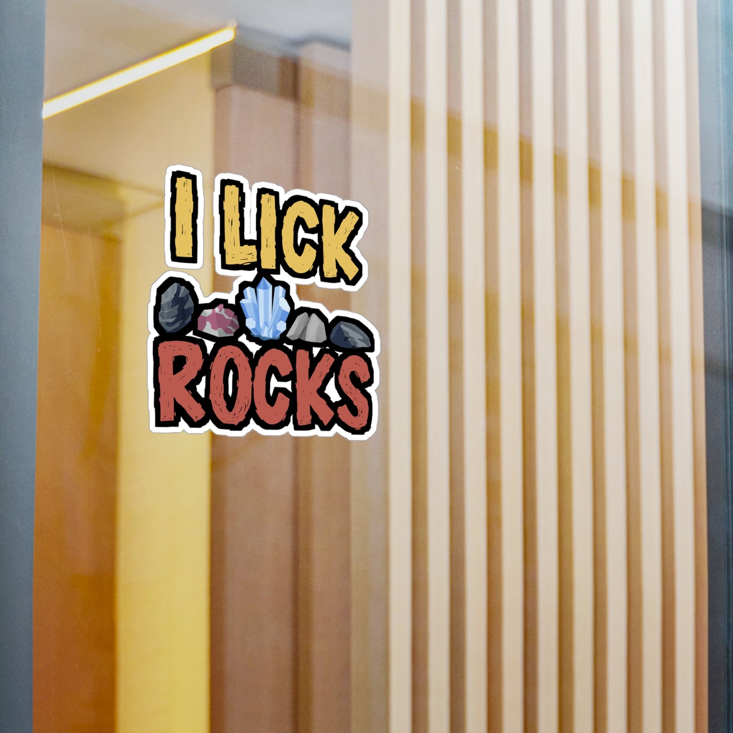 I Lick Rocks - Geology Sticker for Car Window Laptop Sticker. Water Bottle Sticker, Vinyl Geologist Decal, Rocks Sticker - Geology Gift