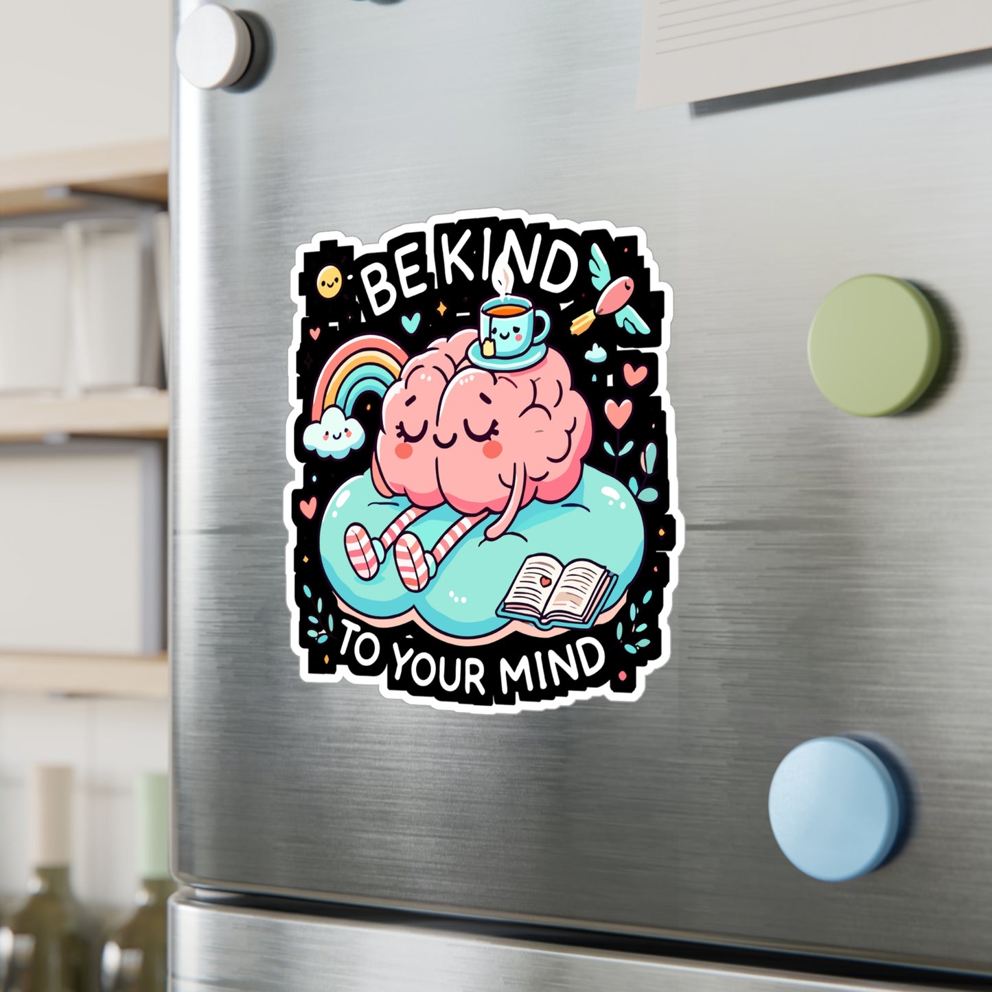 Be Kind to Your Mind - Mental health Sticker for Laptop Sticker. Water Bottle Sticker, Vinyl Self-care Decal - Mental health Gift