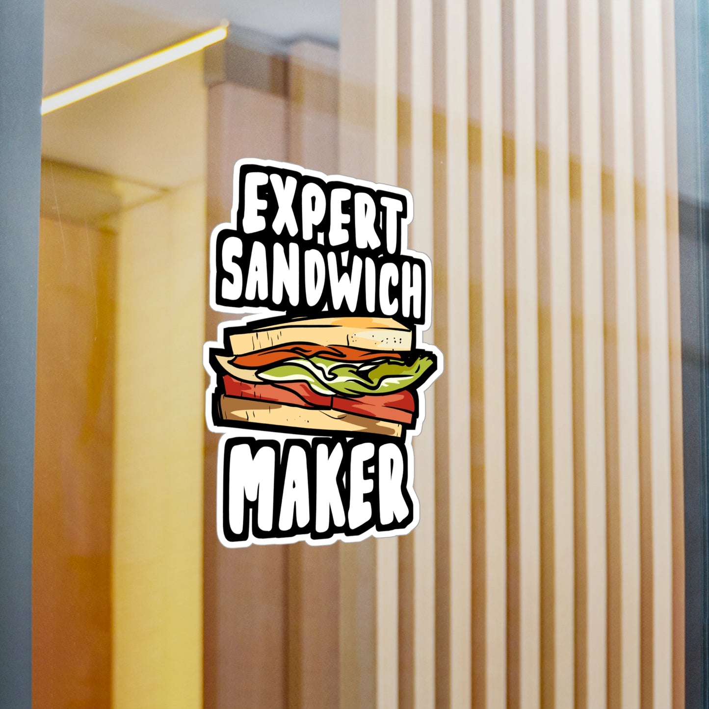 Expert Sandwich Maker - Hoagies Sticker for Laptop Sticker. Water Bottle Sticker, Vinyl Deli Decal - Hoagies Gift