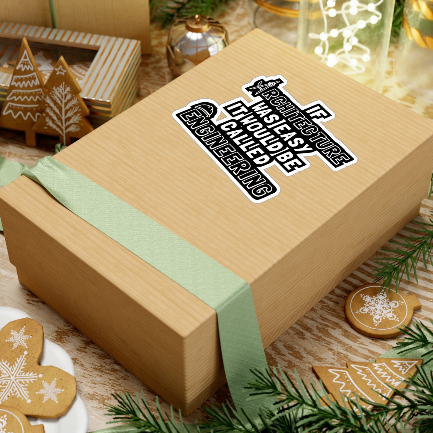 If Architecture Was Easy It Would Be Called Engineering - Architecture Sticker for Laptop Sticker. Water Bottle Sticker, Vinyl Studio Decal - Architecture Gift