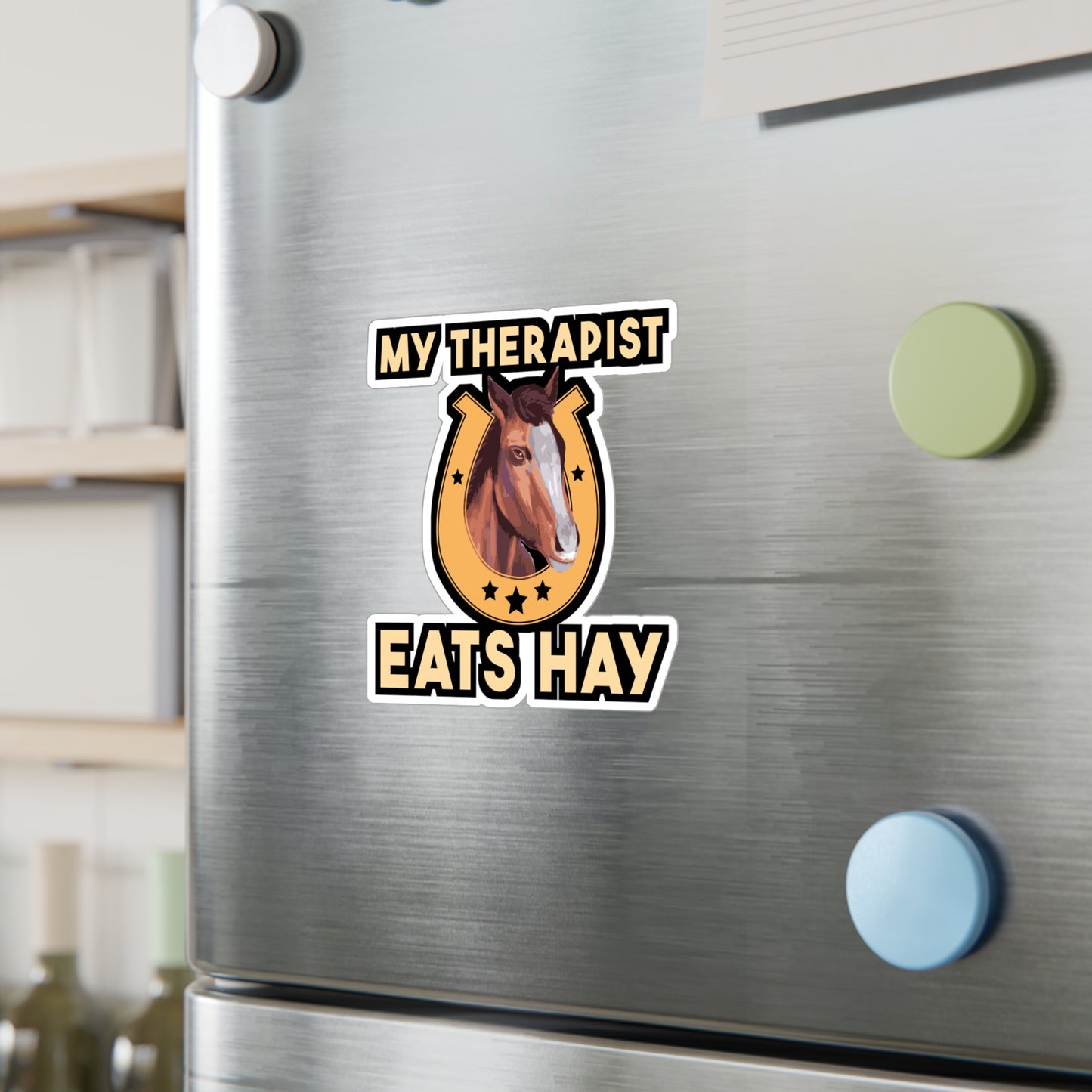 My Therapist Eats Hay Horse | Horseback-riding Sticker | Hay Decals | Mare Laptop Sticker | Horseback-riding Gift | Hay Gift