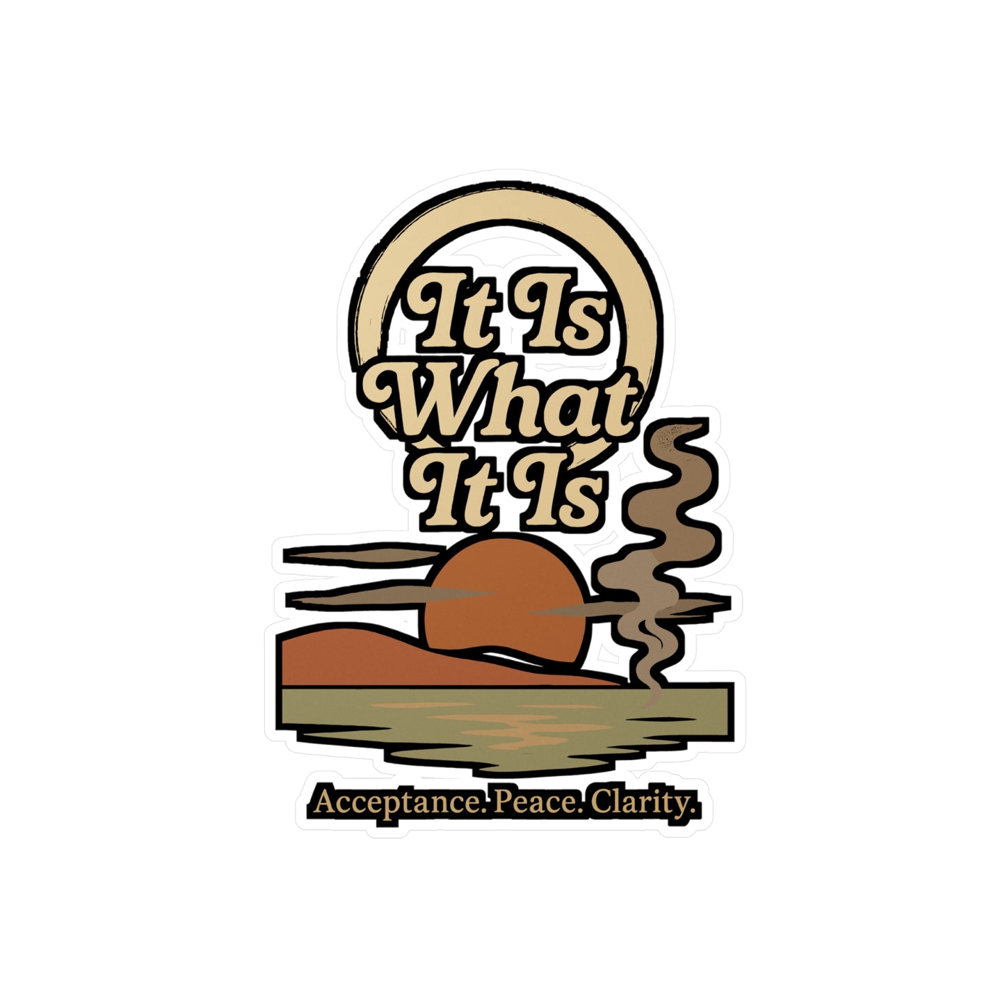 It Is What It Is - Phrase Sticker for Laptop, Water Bottle - Motivational Gift for Students, Teens, Adults