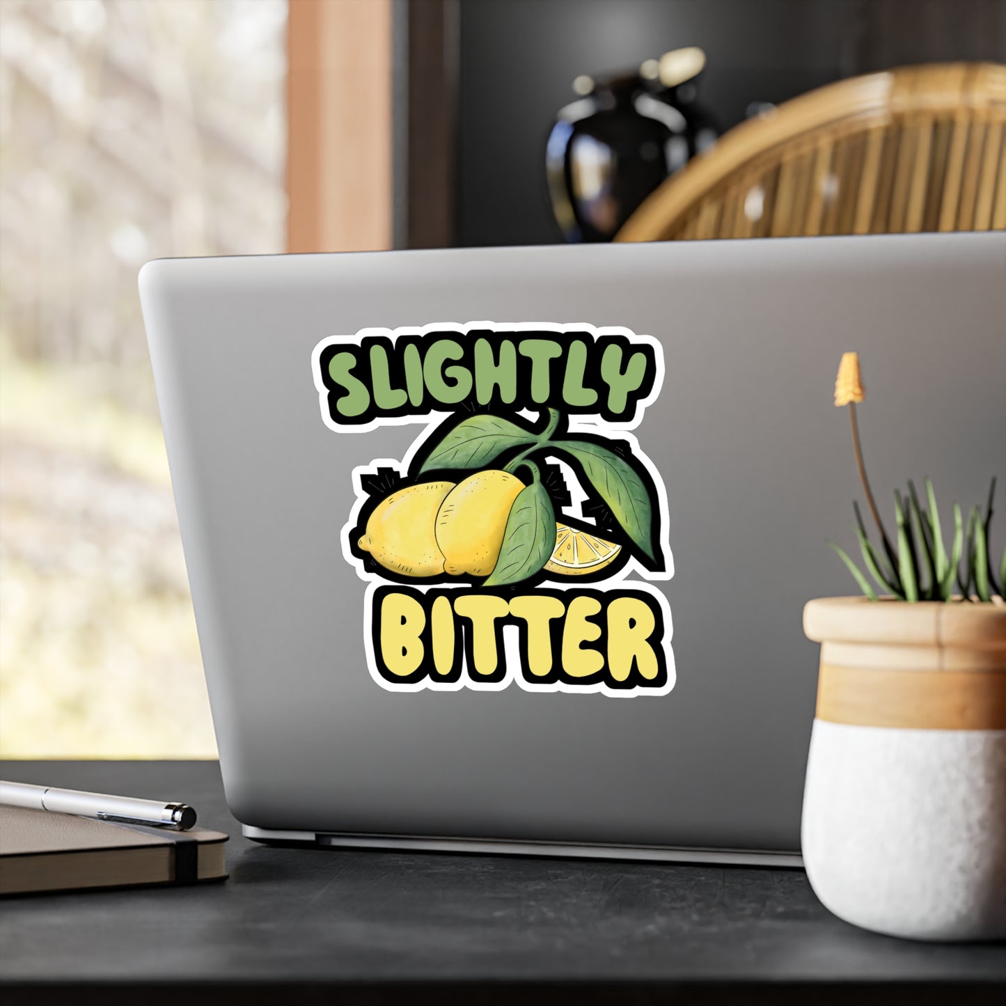 Slightly Bitter - Lemonade Sticker for Wall, Laptop, Window, Truck, Car Lemonade Gift Vinyl Lemon Decal Sticker