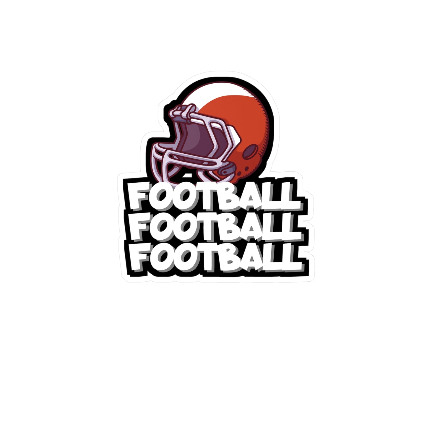 Football Football Football - Rugby Sticker for Wall, Laptop, Window, Truck, Car Rugby Gift Vinyl Football Decal Sticker