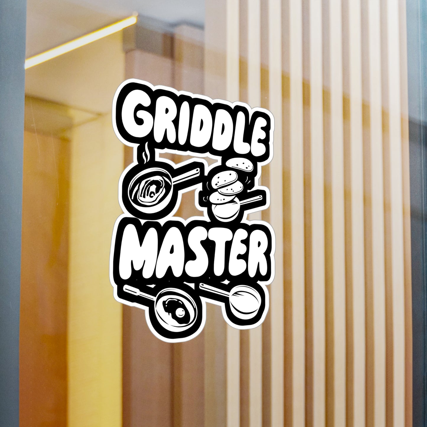 Griddle Master - Barbecue Sticker for Wall, Laptop, Window, Truck, Car Barbecue Gift Vinyl Bbq Decal Sticker