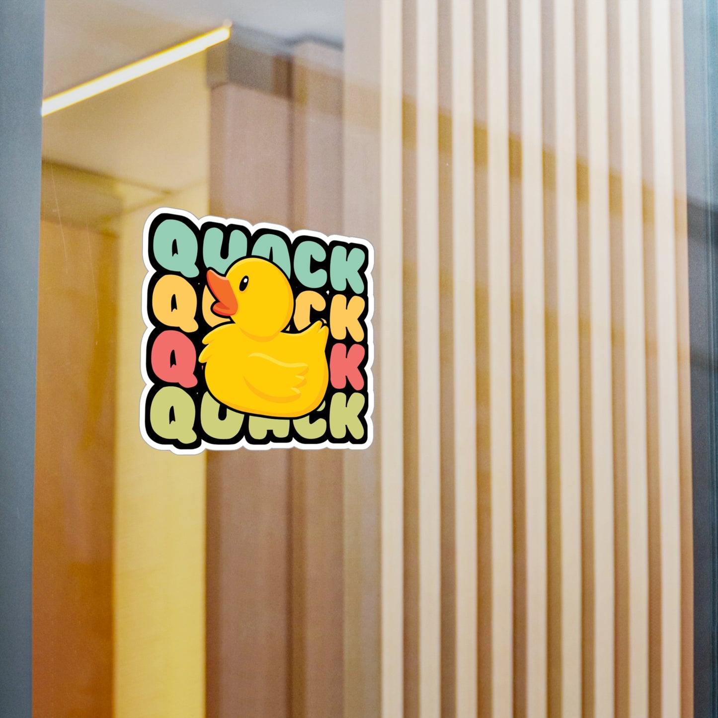 Quack Duck - Quack Sticker for Car Window Laptop Sticker. Water Bottle Sticker, Vinyl Rubber duck Decal, Geeky Sticker - Quack Gift