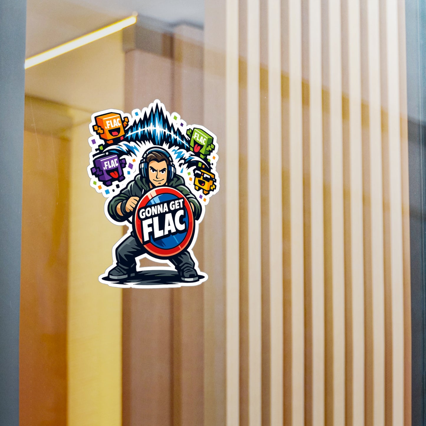 Audio Engineer Sticker Gonna Get FLAC Funny Sound Engineer Vinyl Sticker Decals Waterproof for Laptop Water Bottle Monitor