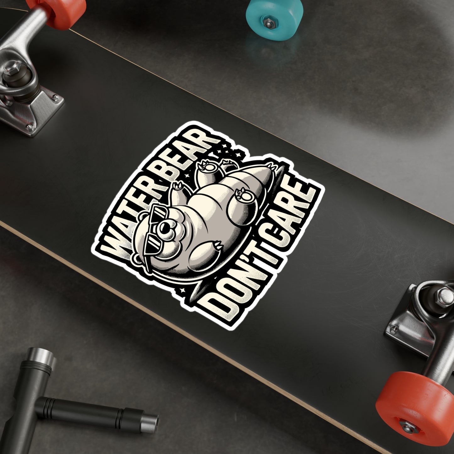 Water Bear Don't Care - Microbiologist Sticker for Laptop Sticker. Water Bottle Sticker, Vinyl Microbiology Decal - Microbiologist Gift