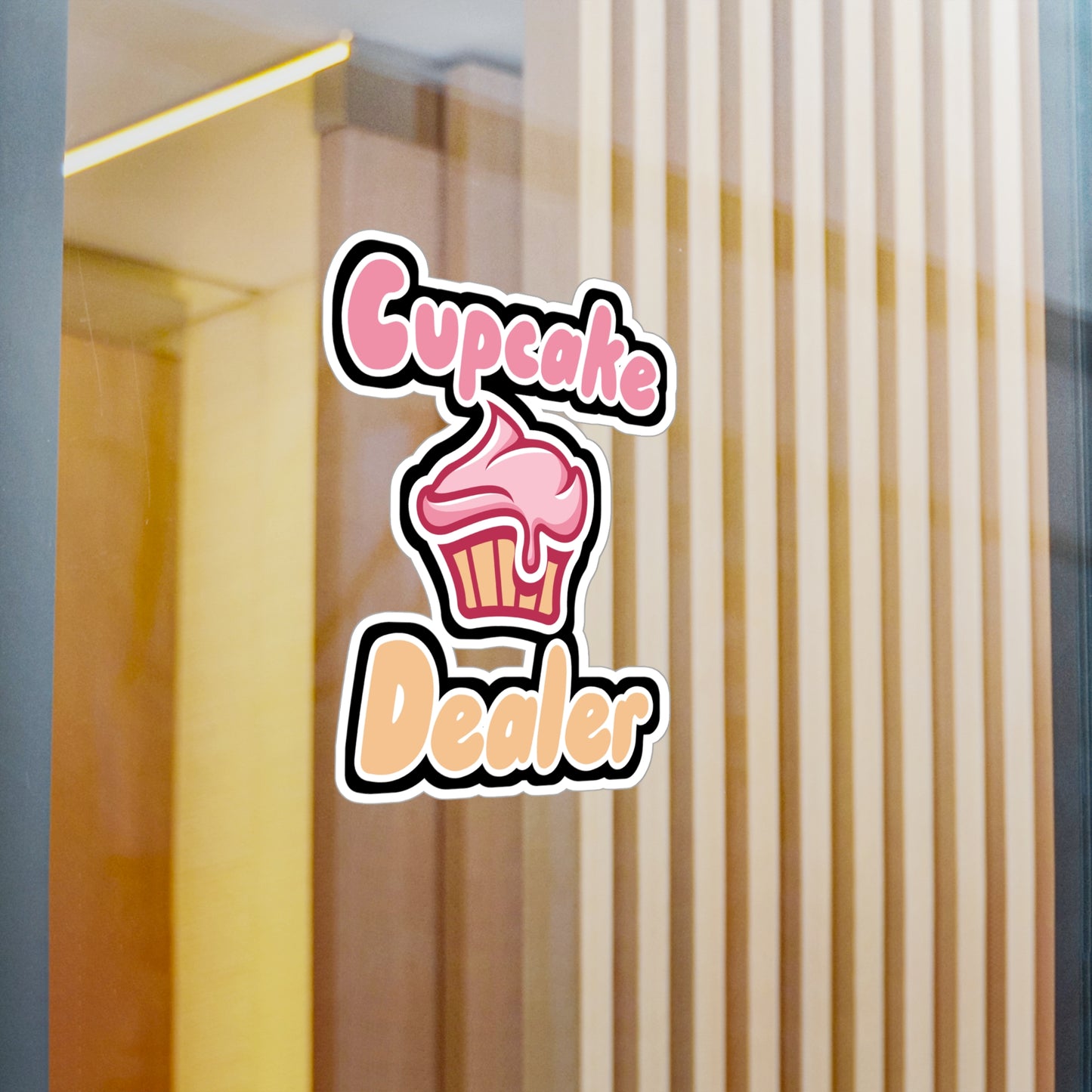 Cupcake Dealer - Cupcake Sticker for Wall, Laptop, Window, Truck, Car Cupcake Gift Vinyl Cake Decal Sticker