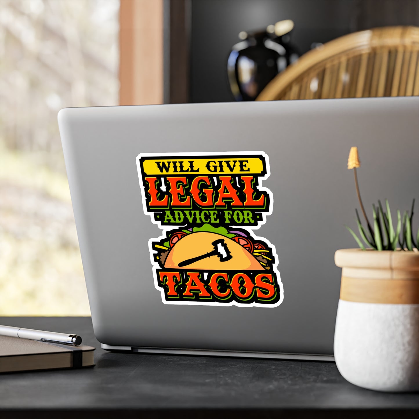 Will Give Legal Advice Lawyer | Lawyer Sticker | Attorney Decals | Appeal Laptop Sticker | Lawyer Gift | Attorney Gift