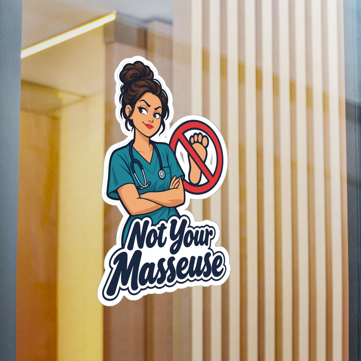 Nurse Sticker “Not Your Masseuse” Vinyl Decals for Laptop, Water Bottle, Nursing Student Gift
