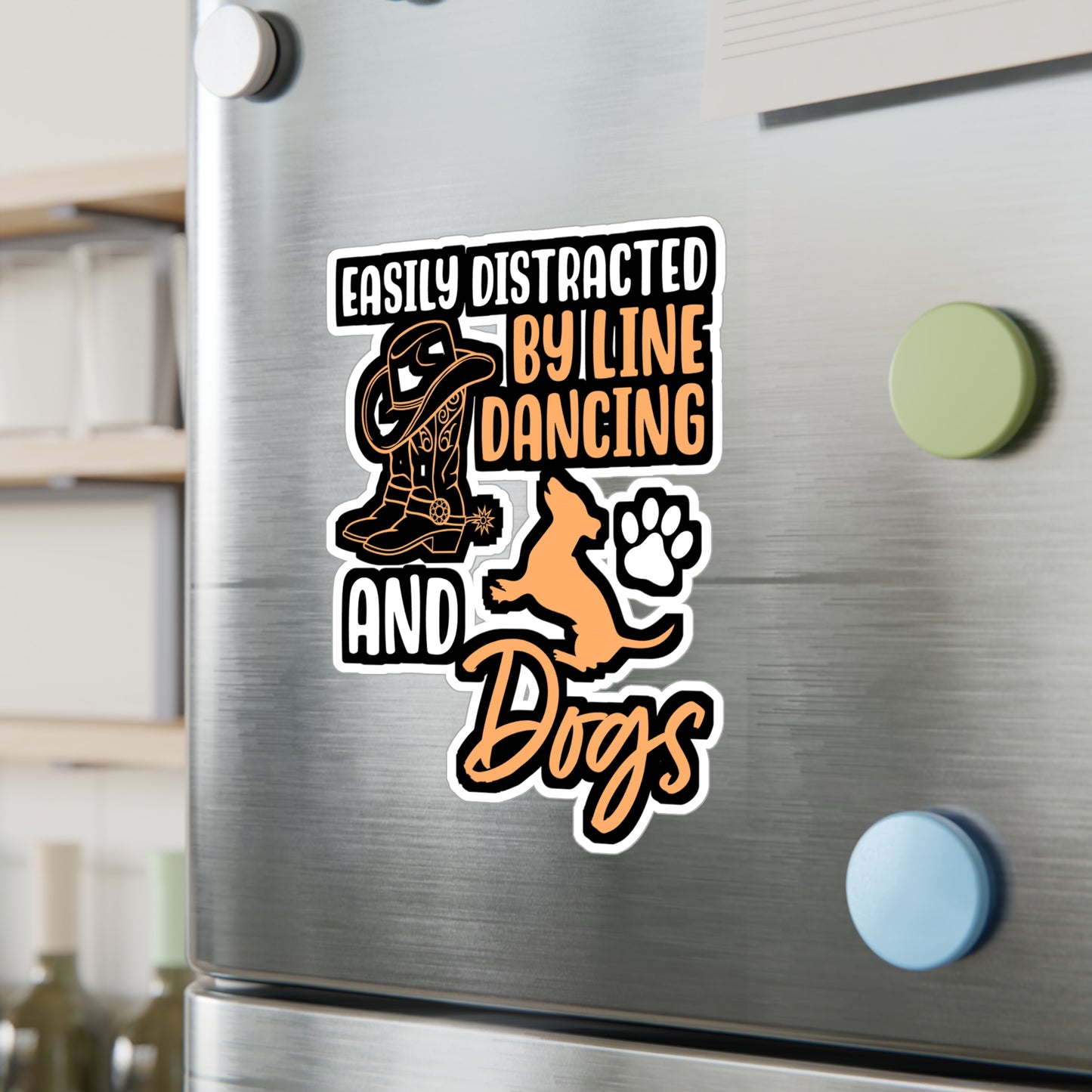 Easily Distracted By Line Dancing and Dogs | Line dance Sticker | Dancer Decals | Line dance Gift