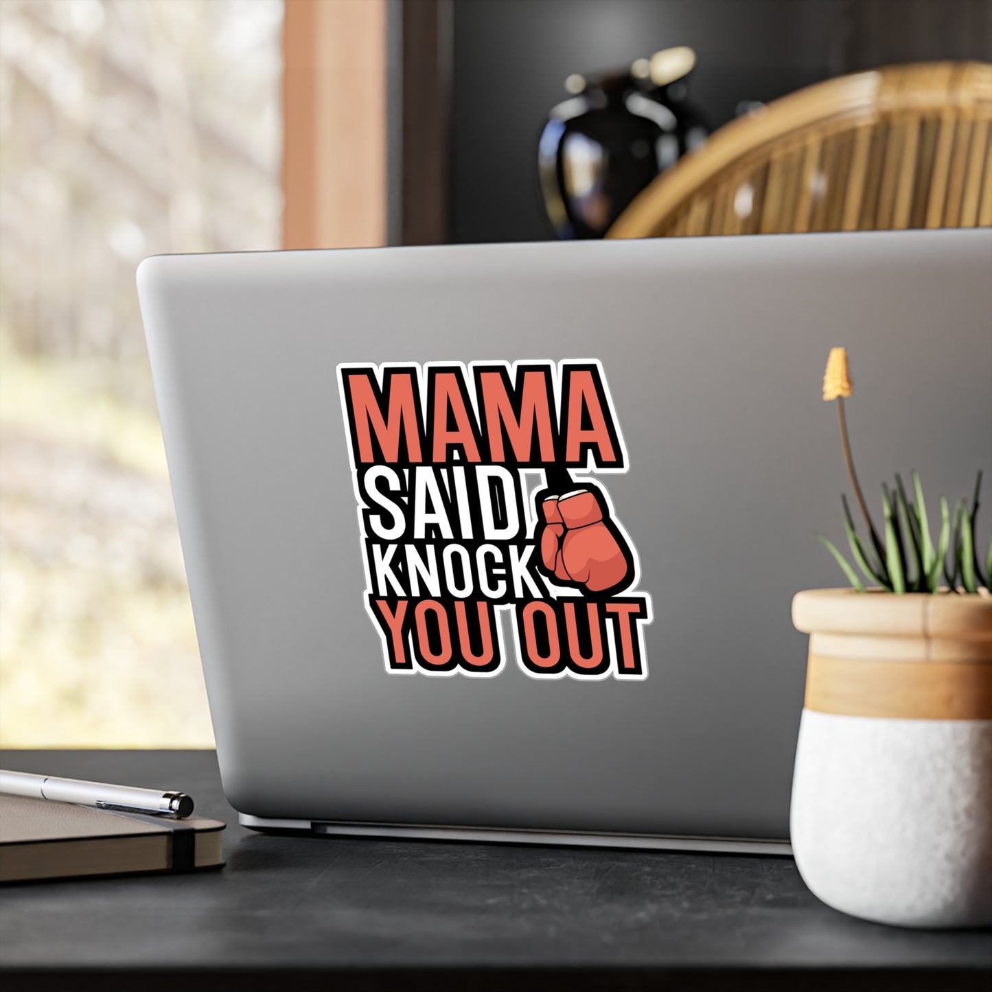 Mama Said Knock Out You - Karate Sticker for Wall, Laptop, Window, Truck, Car Karate Gift Vinyl Material arts Decal Sticker