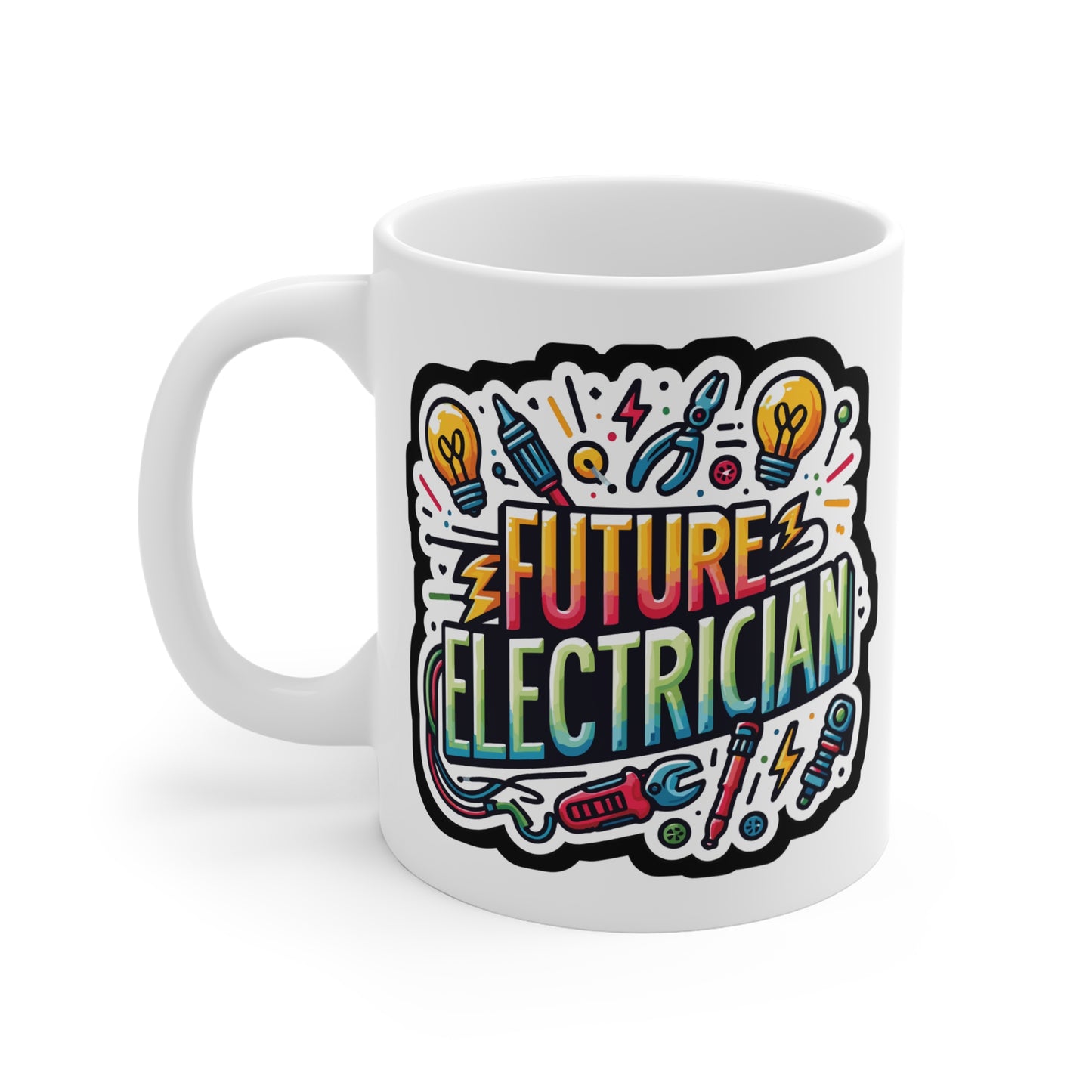 Future Electrician - Electrician Mug for Coffee 11oz. Electrician Cup, White ceramic, Stripper Mug, Cable Tea Cup - Electrician Gift