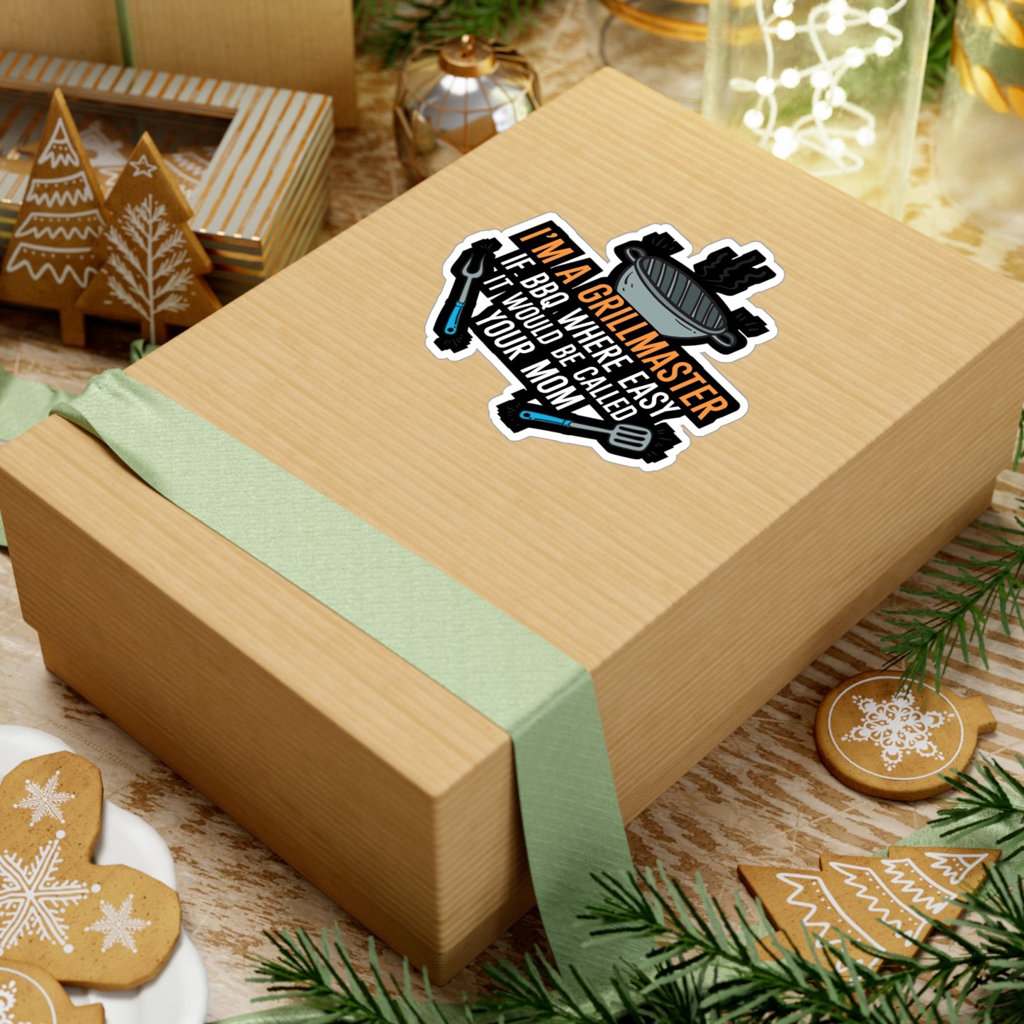 I'm a Grillmaster If BBQ Were Easy it'd Be Called Your Mom - Grill Sticker for Wall, Laptop, Window, Truck, Car Grill Gift Vinyl Grilling Decal Sticker