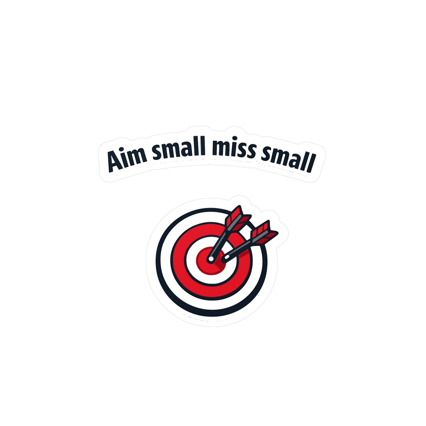 Archery Sticker Aim Small Miss Small Motivational Archer Design, Waterproof Vinyl Decals for Laptop Water Bottle Hunting Shoot