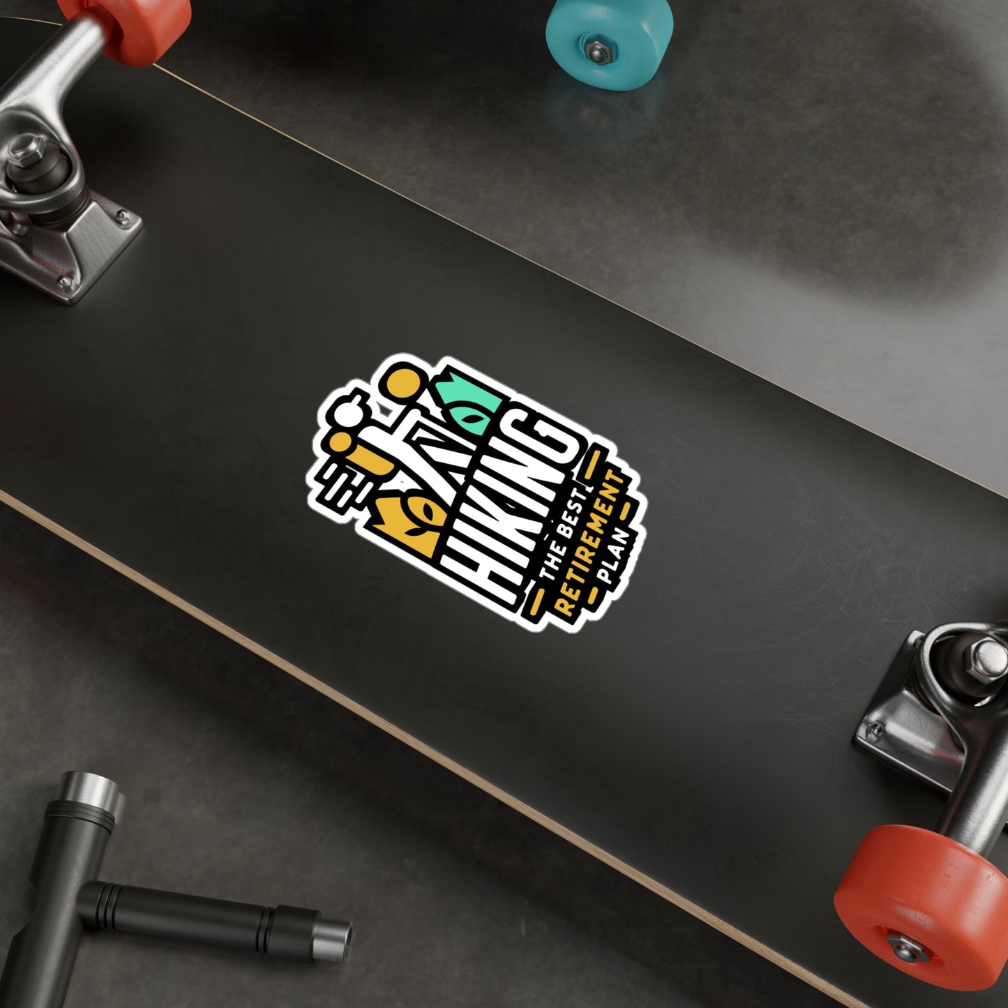 Hiking The Best Retirement Plan - Hiking Sticker for Laptop Sticker. Water Bottle Sticker, Vinyl Hiker Decal - Hiking Gift