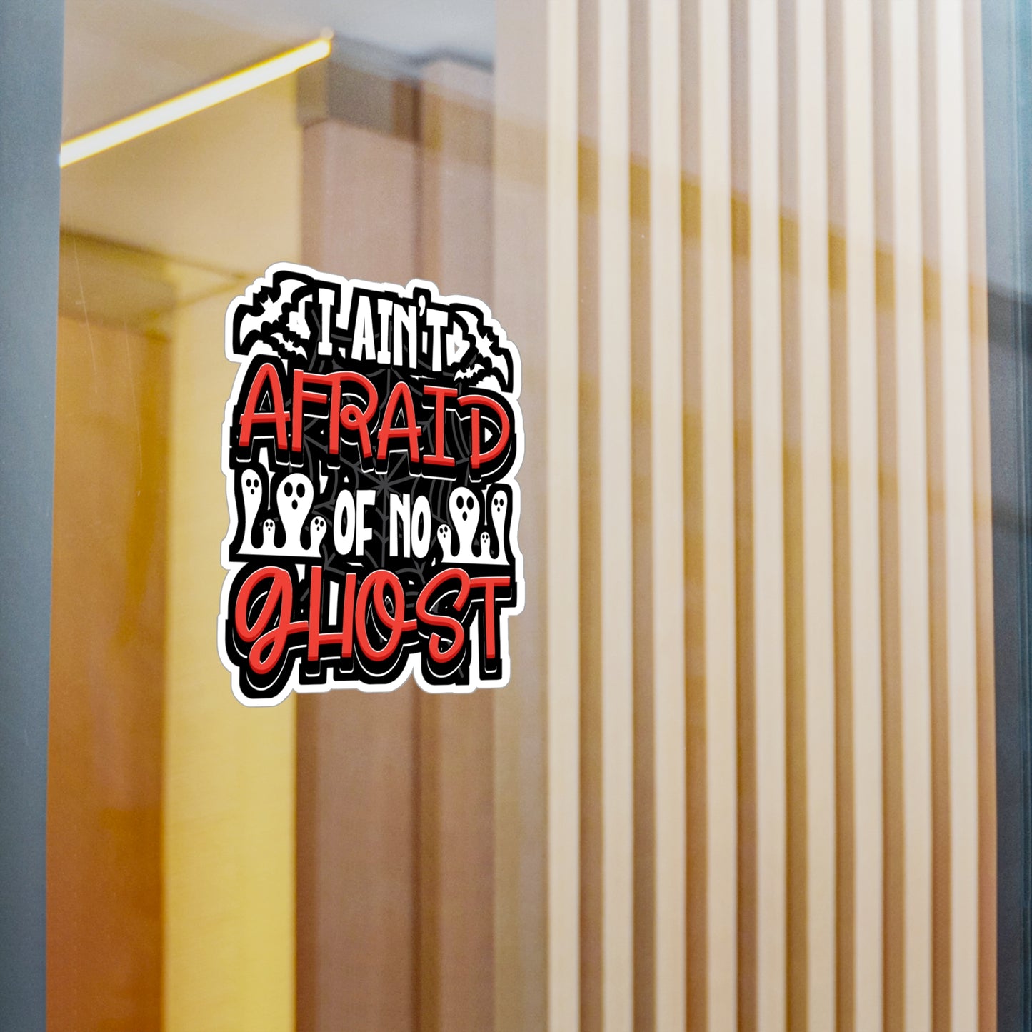 I Ain't Afraid Of No Ghost - Ghost-hunter Sticker for Laptop Sticker. Water Bottle Sticker, Vinyl Flashlight Decal - Ghost-hunter Gift