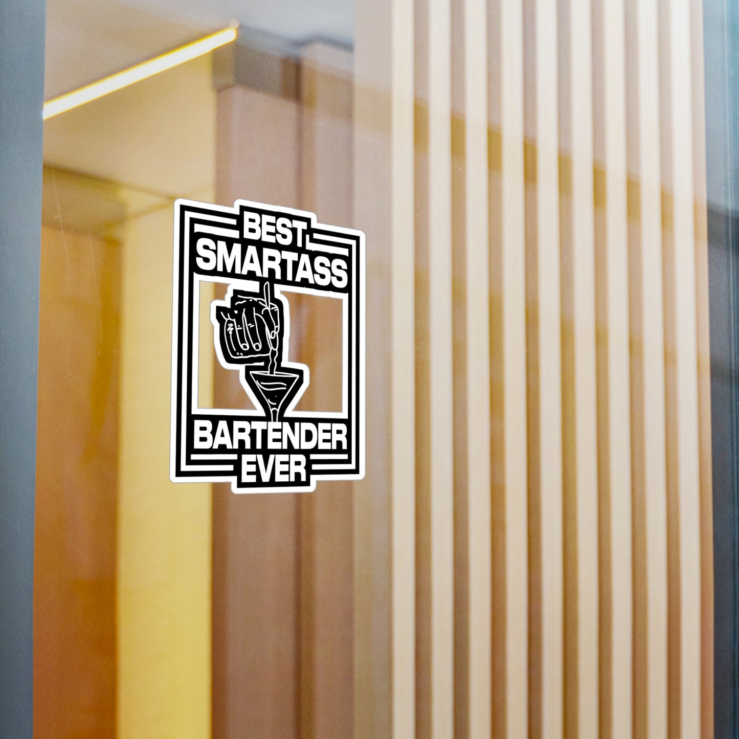Best Smartass Bartender Ever | Bartender Sticker | Tip Decals | Bar Laptop Sticker | Bartender Gift | Tip Gift