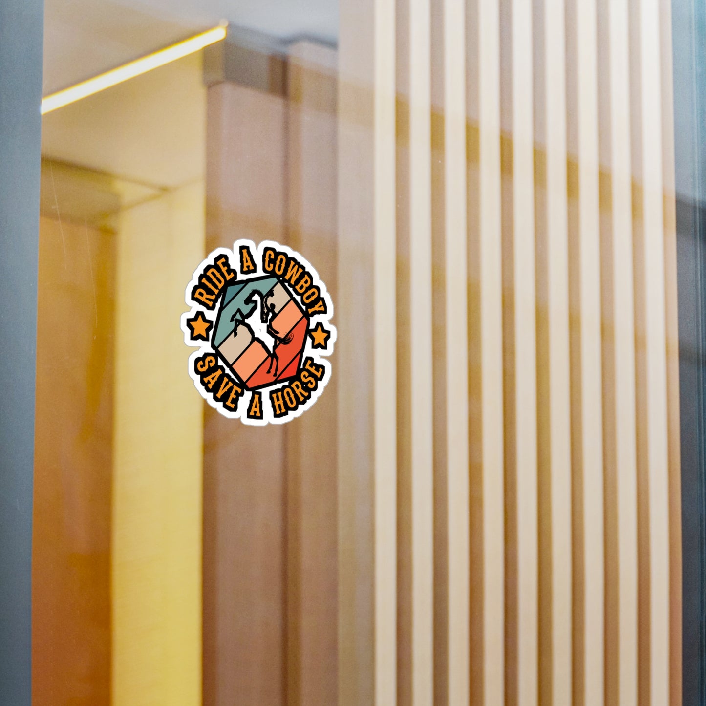 Ride A Cowbow Save A Horse - Cowboy Sticker for Laptop Sticker. Water Bottle Sticker, Vinyl Cowgirl Decal - Cowboy Gift