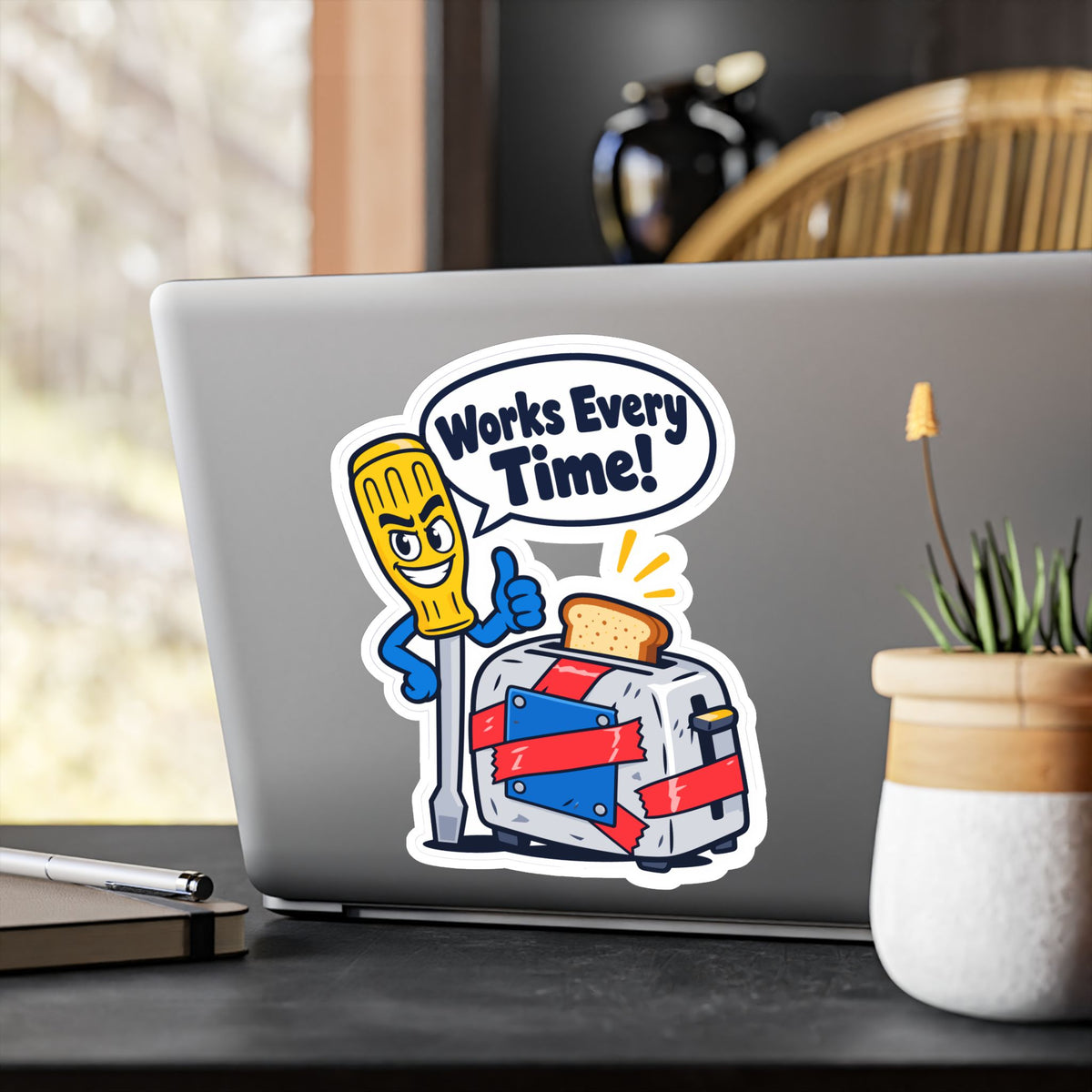 Upcycling Sticker – Works Every Time! Recycling Art Decals for Laptop and Water Bottle, Celebrating Sustainability