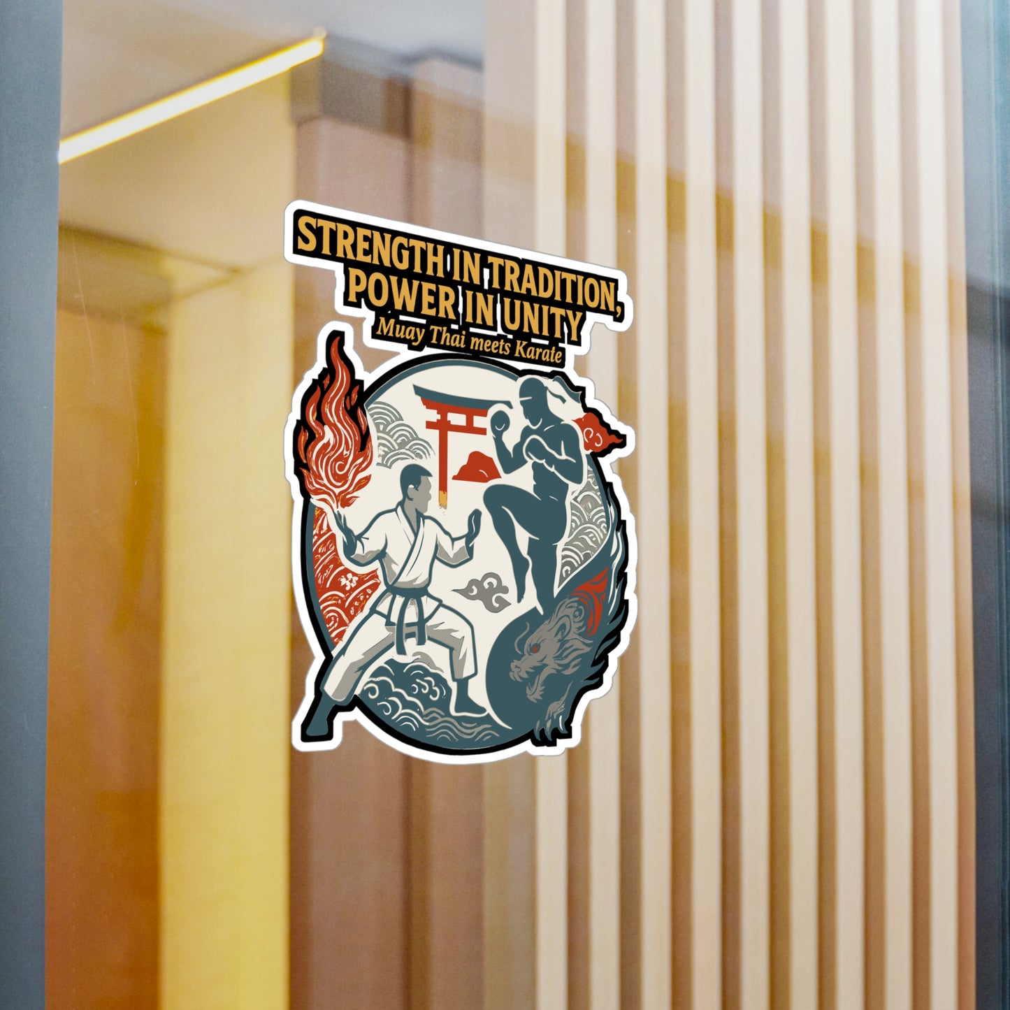 Muay Thai - Muay Thai Sticker for Laptop, Water Bottle, Martial Arts Lovers, Gift Idea for Fighters and Athletes