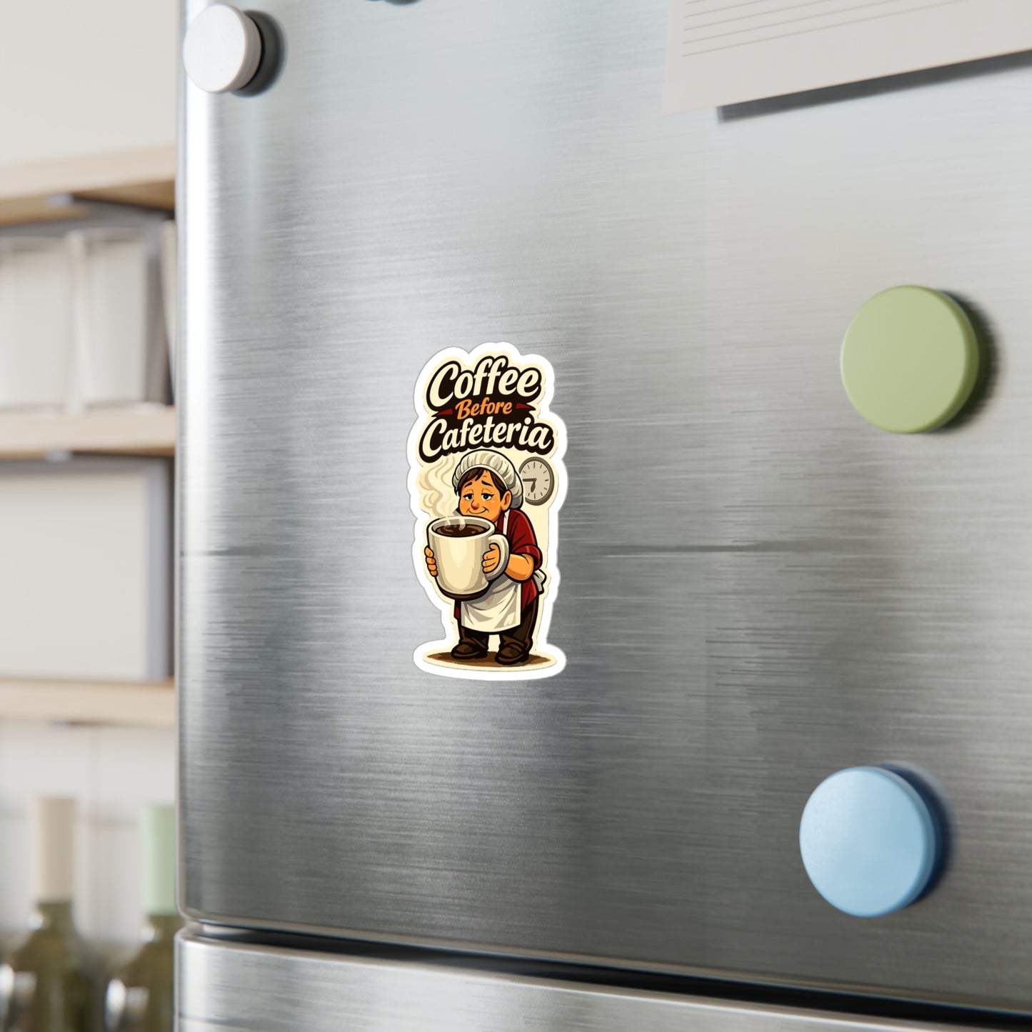 Lunch Lady Sticker Coffee Before Cafeteria Funny School Canteen Decals Waterproof Vinyl for Laptop Water Bottle