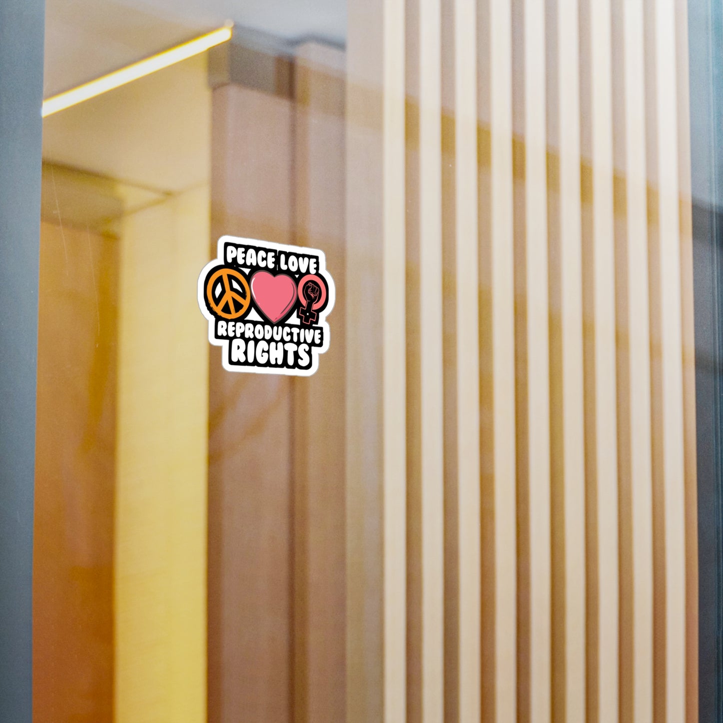 Peace Love Reproductive Rights | Patriarchy Sticker | Fundamental Decals | Rights Laptop Sticker | Patriarchy Gift | Fundamental Gift