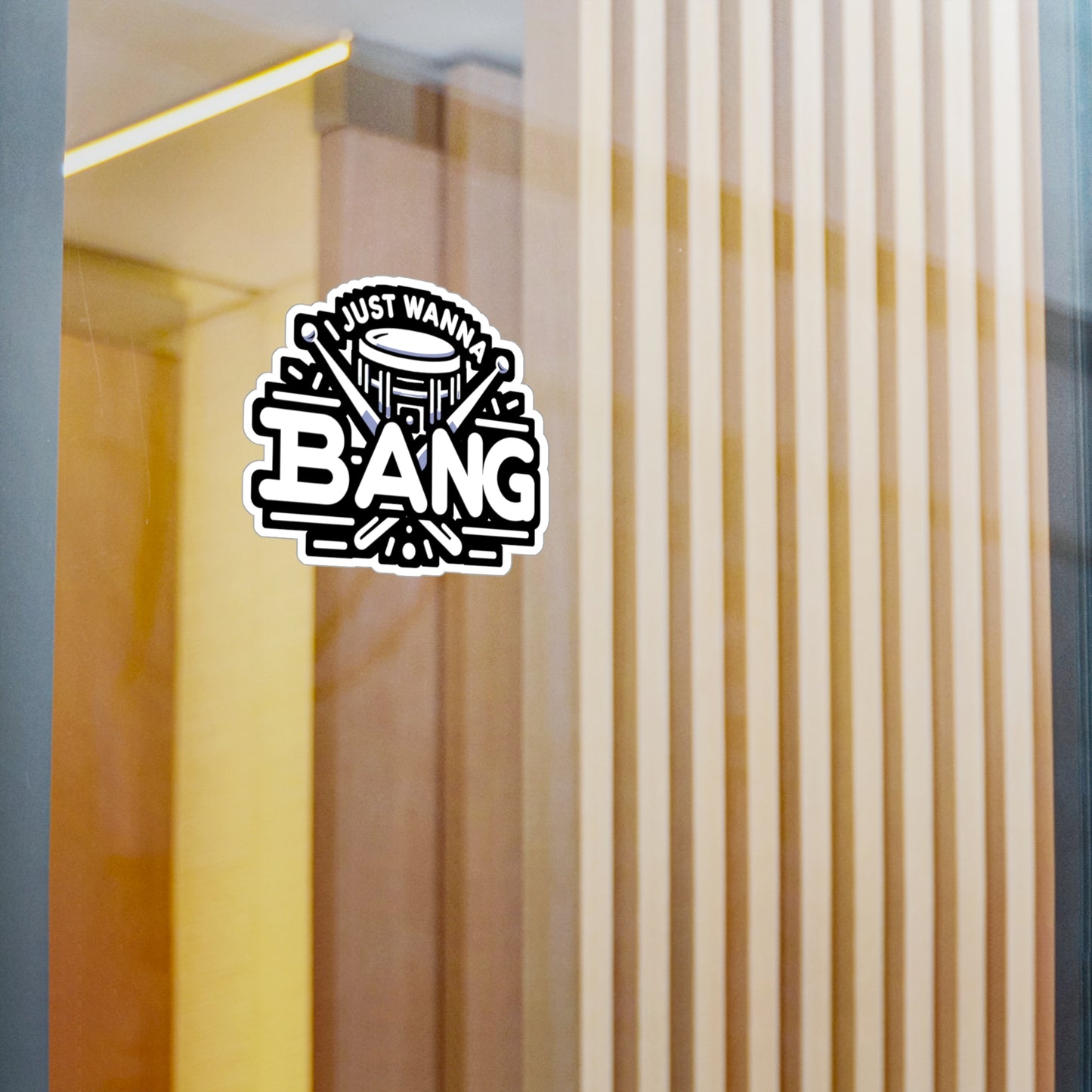 I just wanna bang - Audio-engineer Sticker for Laptop Sticker. Water Bottle Sticker, Vinyl Monitor Decal - Audio-engineer Gift