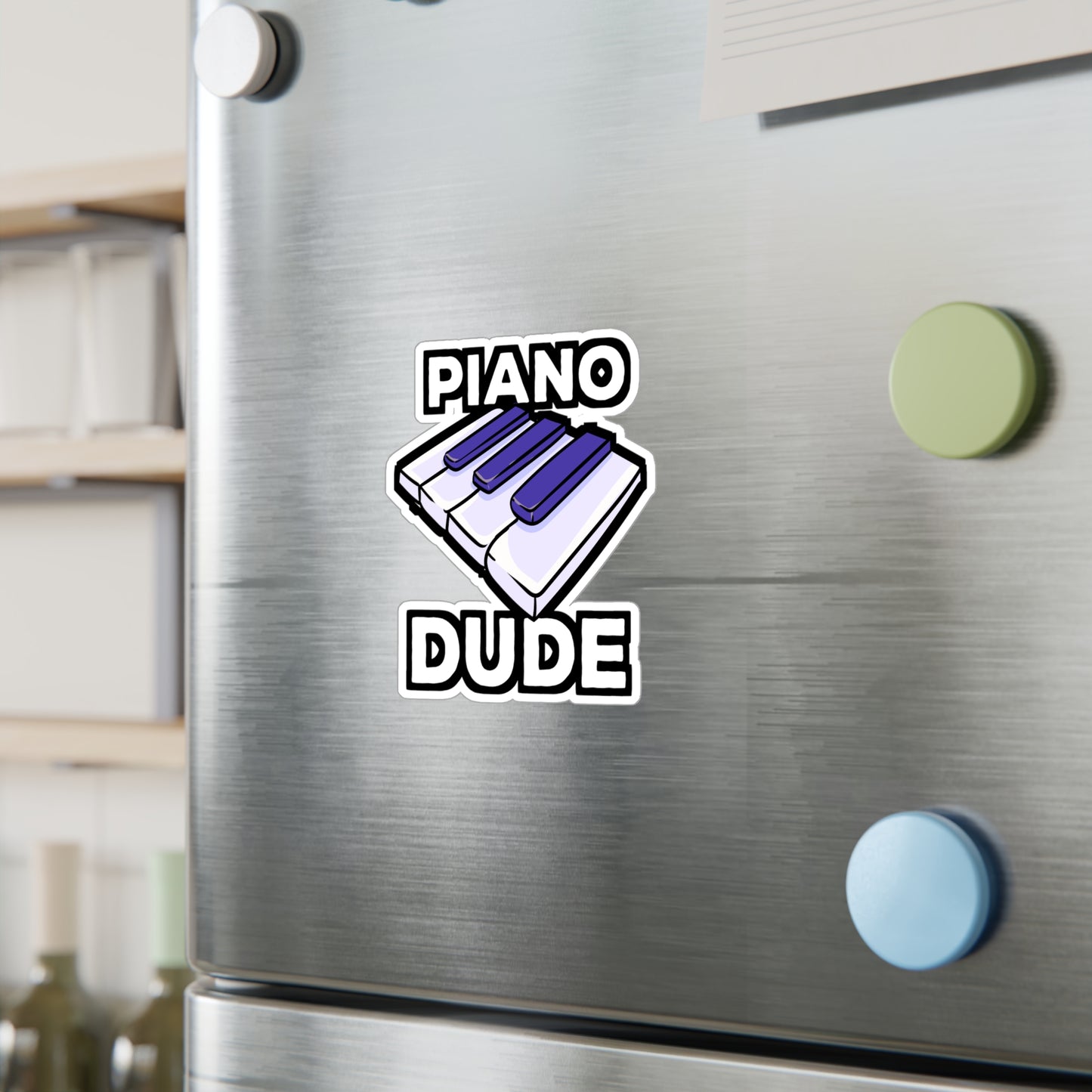 Piano Dude - Piano Sticker for Car Window Laptop Sticker. Water Bottle Sticker, Vinyl Sharp Decal, Pianist Sticker - Piano Gift
