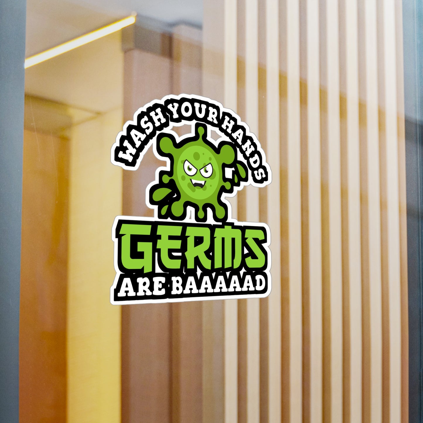 Wash Your Hands Germs Are Baaaaad | School-nurse Sticker | Nursery Decals | Dispense Laptop Sticker | School-nurse Gift | Nursery Gift