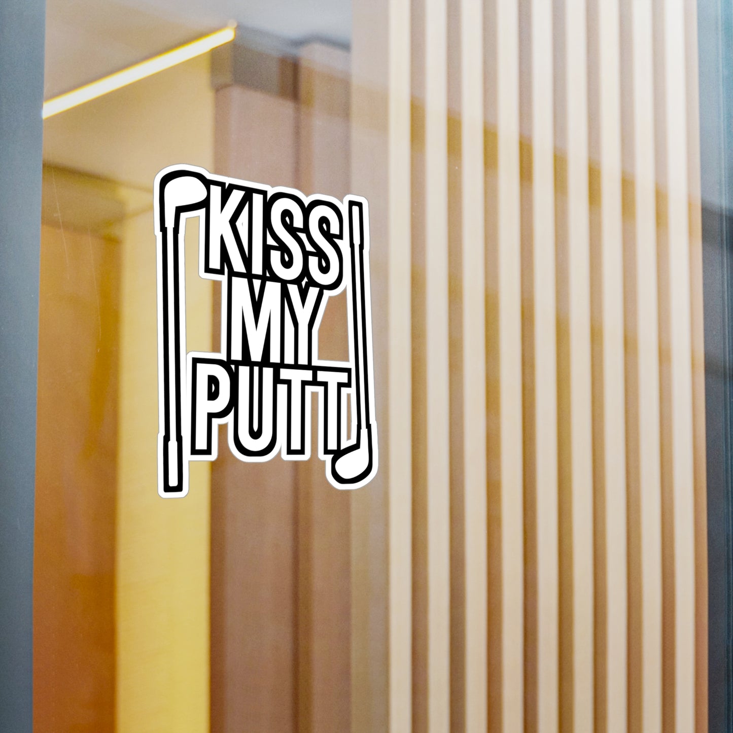 Kiss My Putt - Golf Sticker for Wall, Laptop, Window, Truck, Car Golf Gift Vinyl Golfing Decal Sticker