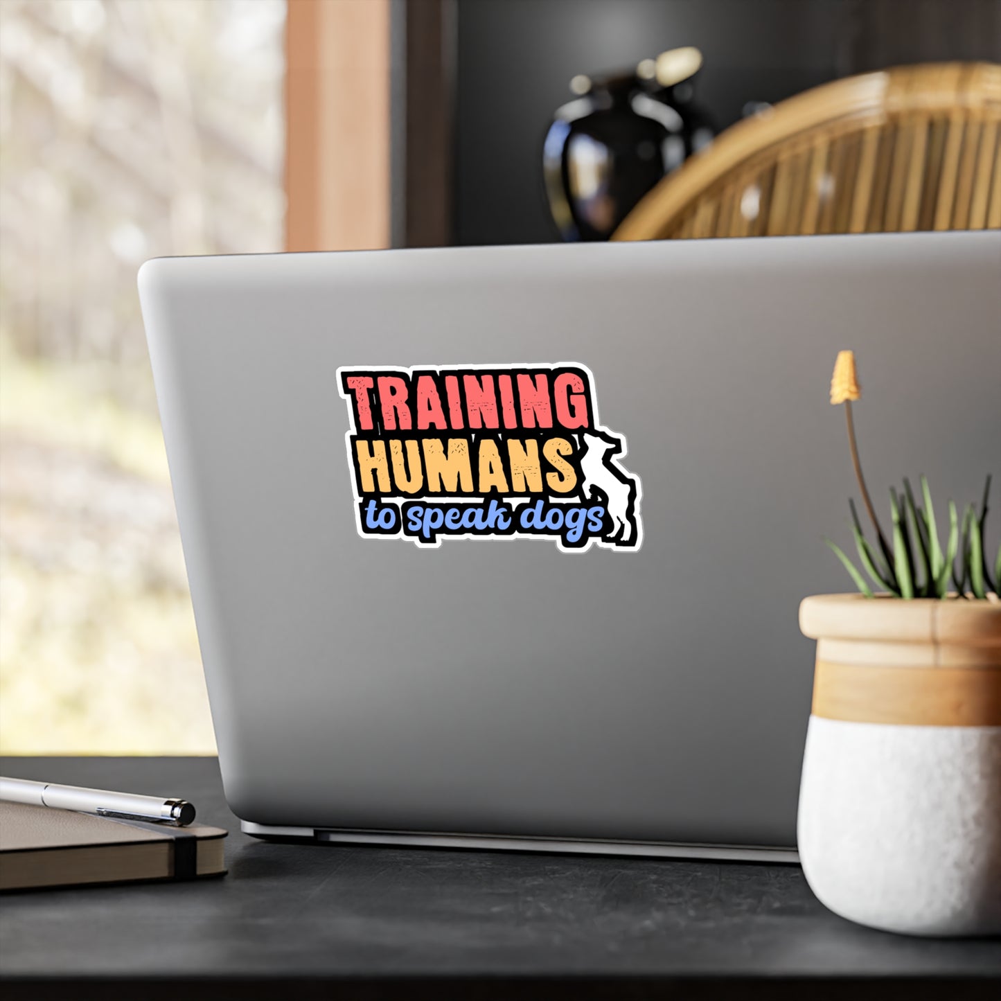 Training Humans To Speak Dog | Dog-trainer Sticker | Agility Decals | Dog-groomer Laptop Sticker | Dog-trainer Gift | Agility Gift