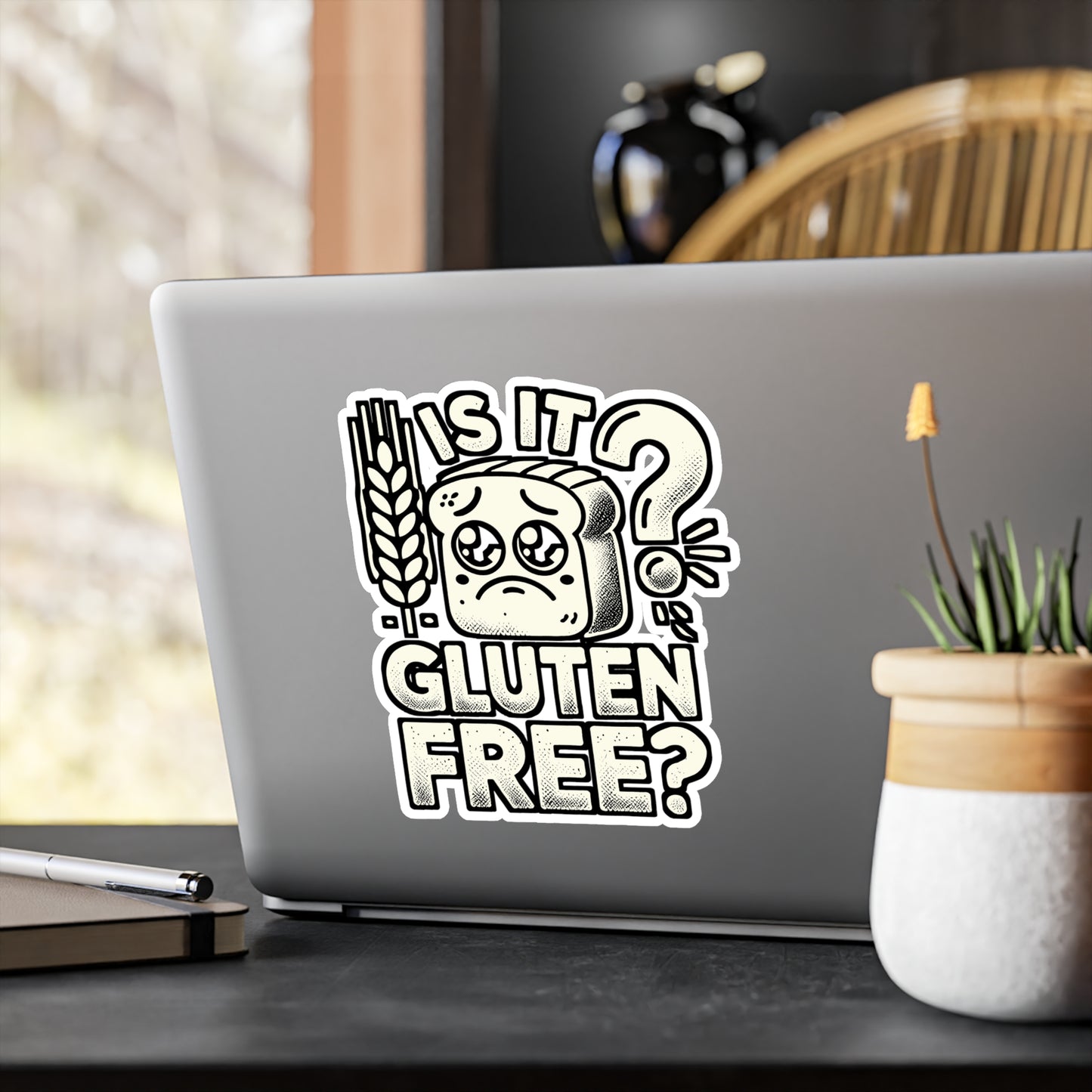 Is It Gluten Free? – Vinyl Celiac Decal for Car Window, Laptop & Water Bottle | Gluten Awareness Gift
