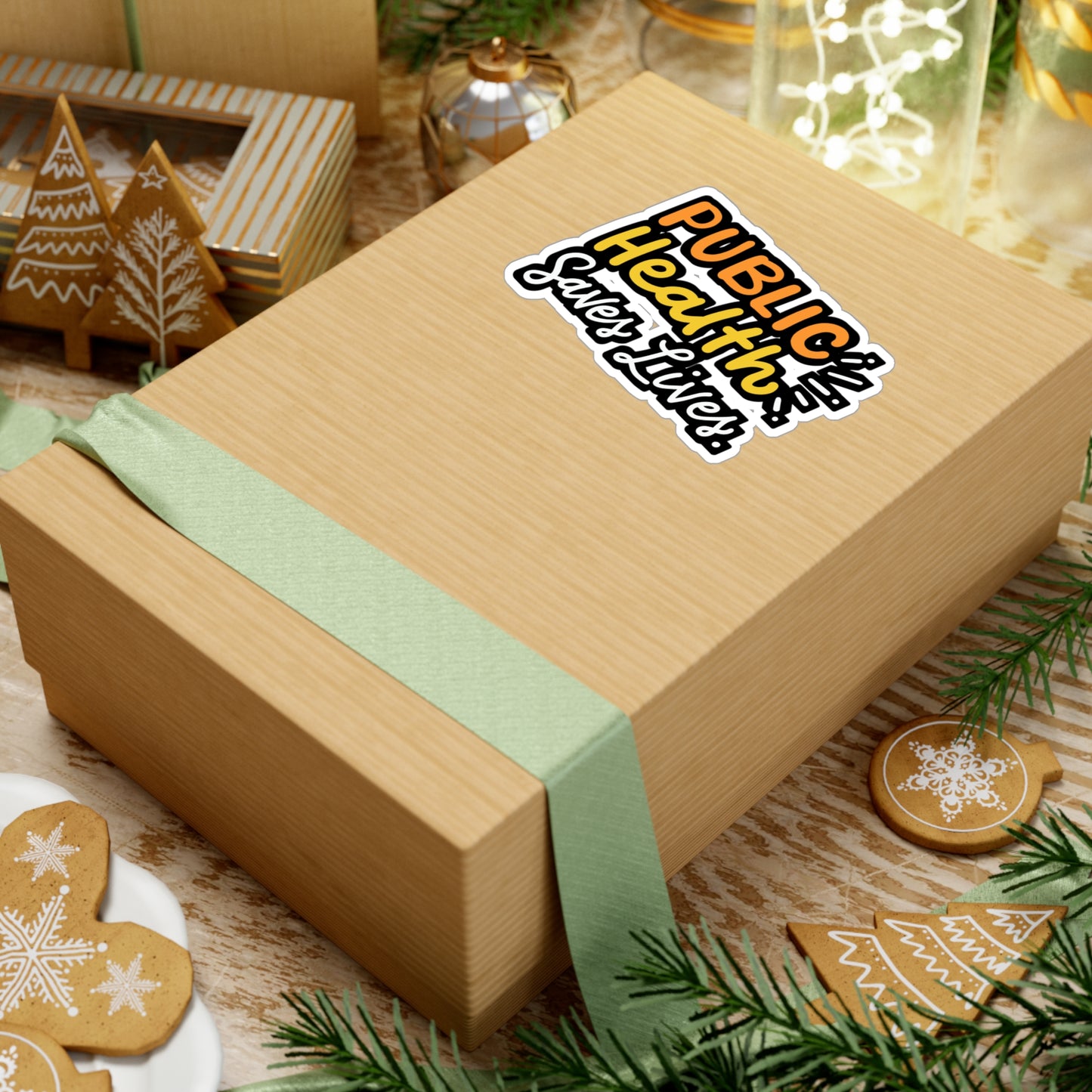 Public Health Saves Lives - Healthcare Sticker for Laptop Sticker. Water Bottle Sticker, Vinyl Public-health Decal - Healthcare Gift