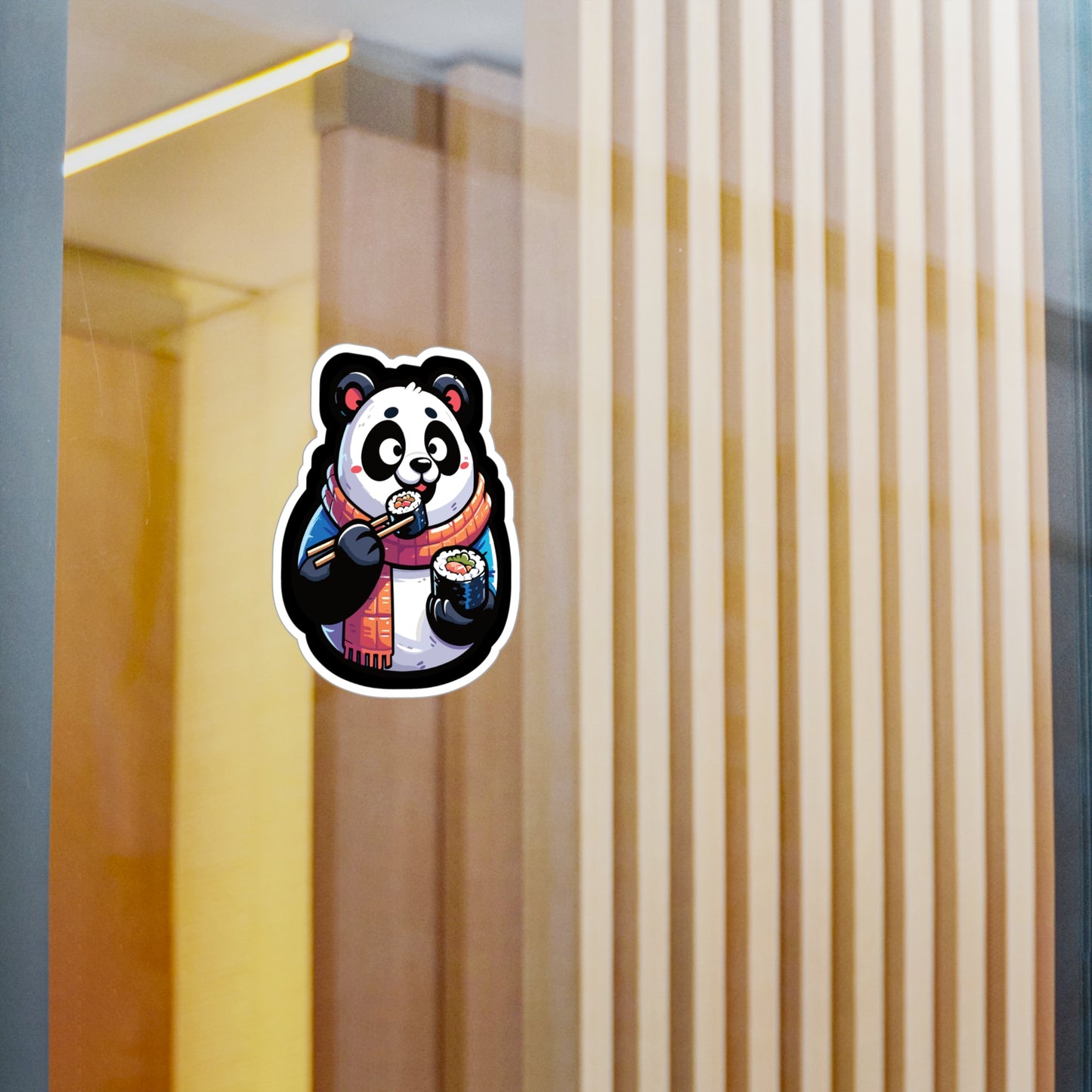Panda Sushi Japanese Food - Sushi Sticker for Car Window Laptop Sticker. Water Bottle Sticker, Vinyl Fish Decal, Rolls Sticker - Sushi Gift