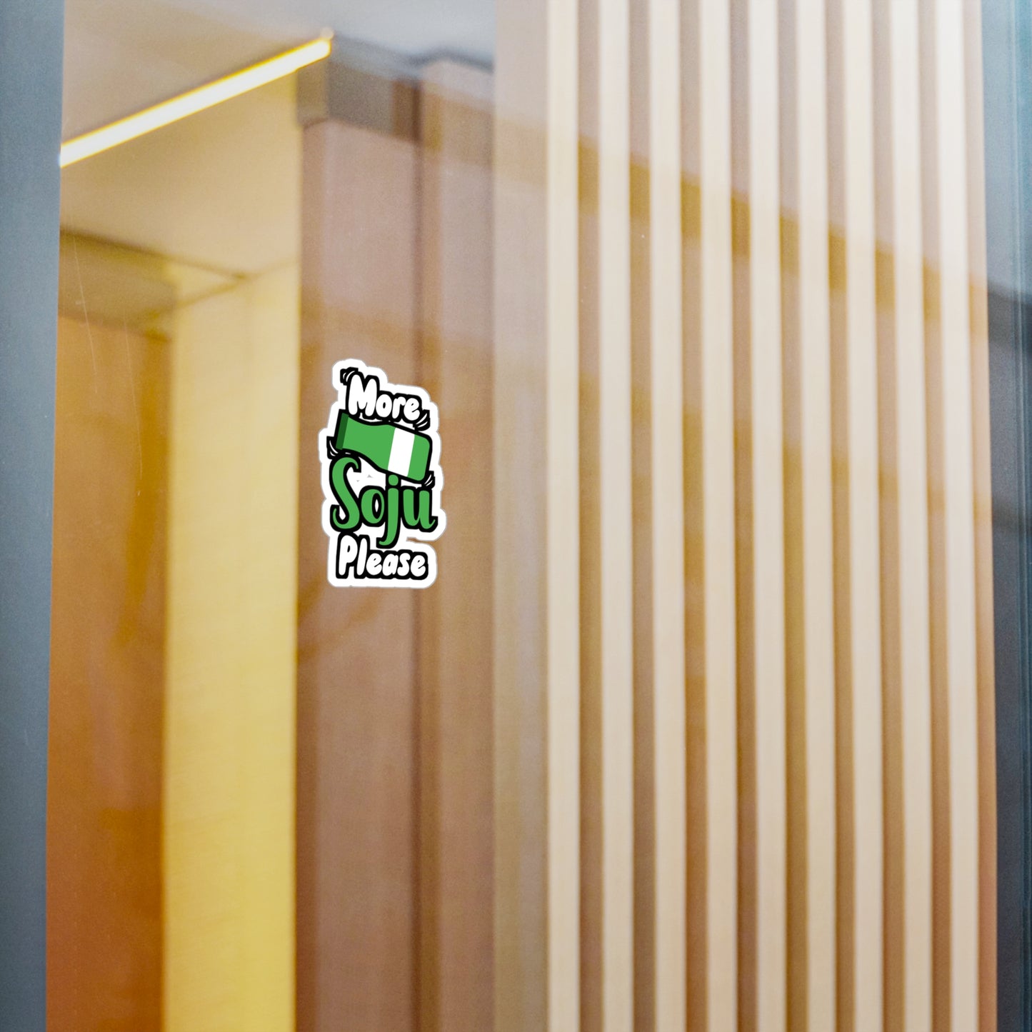 More Soju Please - Chef Sticker for Wall, Laptop, Window, Truck, Car Chef Gift Vinyl Cooking Decal Sticker